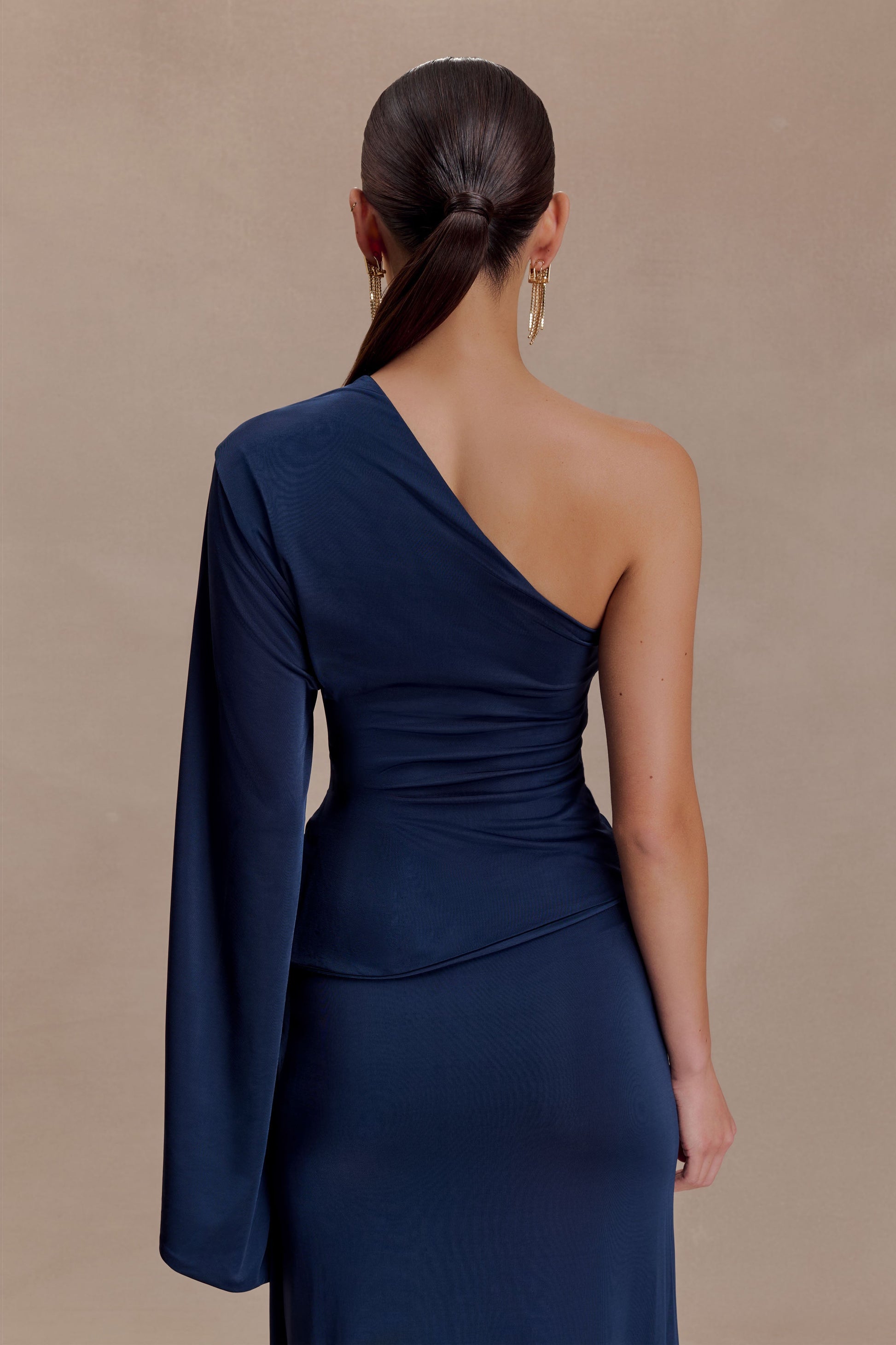 Vivica Slinky One Shoulder Top / Midnight Navy | MESHKI Vivica Slinky One Shoulder Top / Midnight Navy | MESHKI