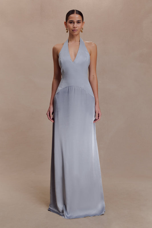 Maura Taffeta And Satin Maxi Dress - Cornflower Blue