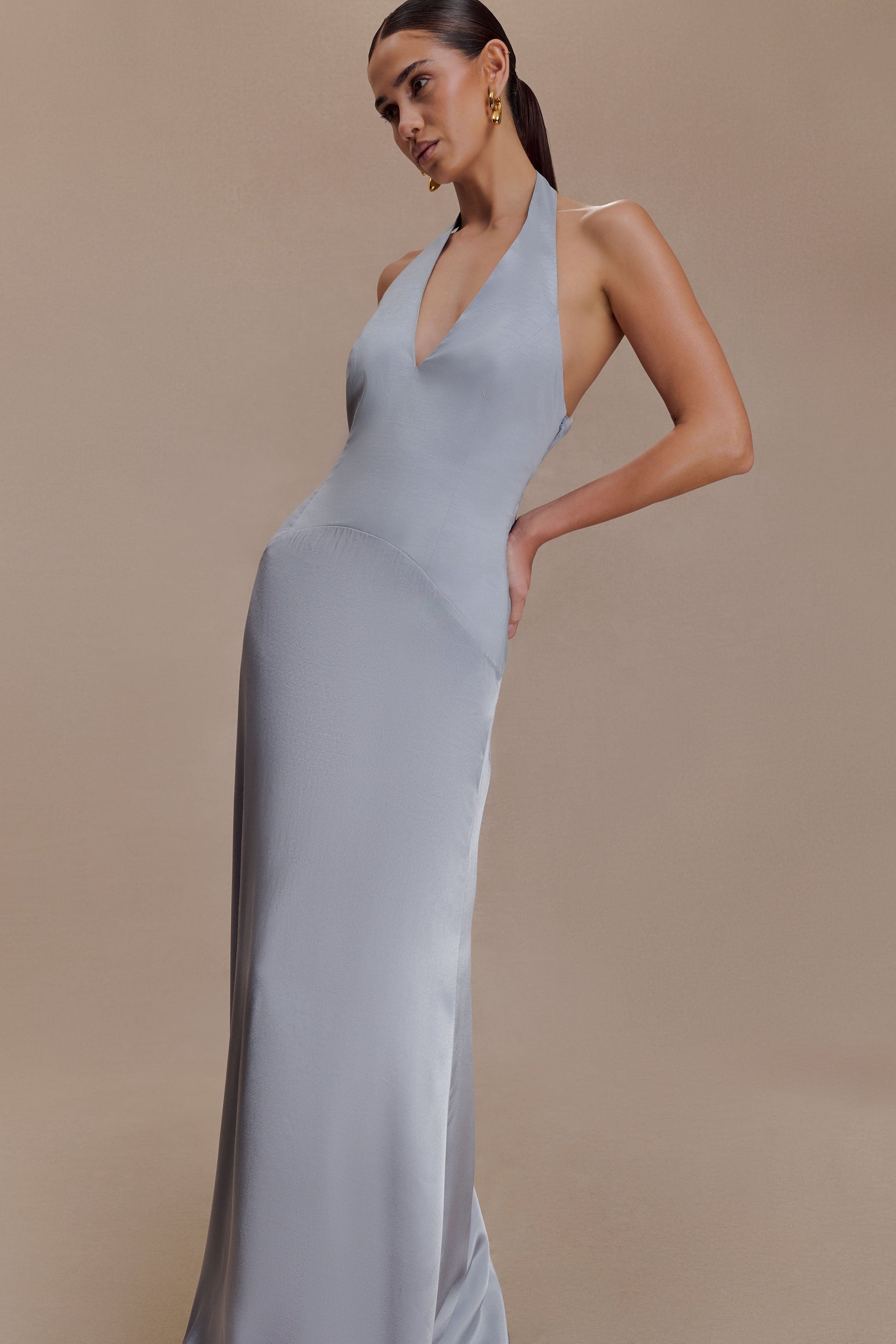 Maura Taffeta And Satin Maxi Dress - Cornflower Blue #5