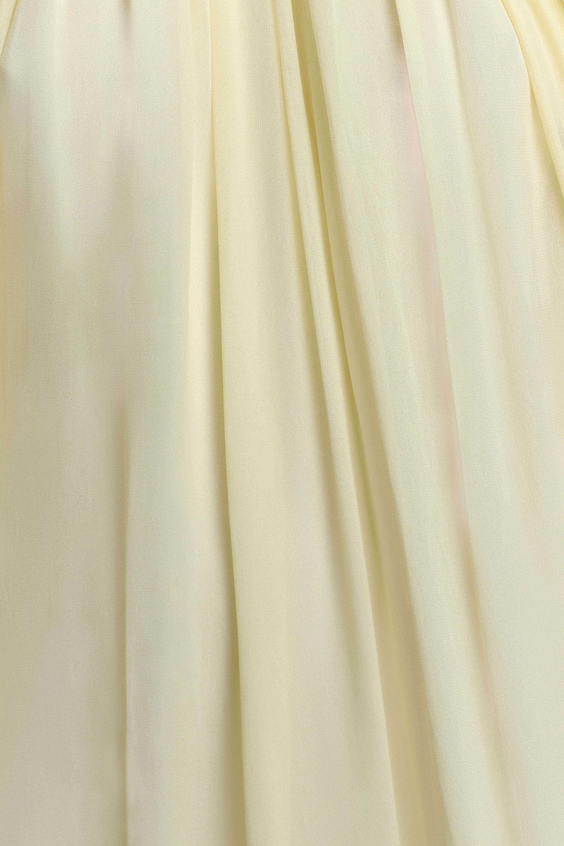 Janni Chiffon Maxi Dress With Hardware - Lemon Lime #5