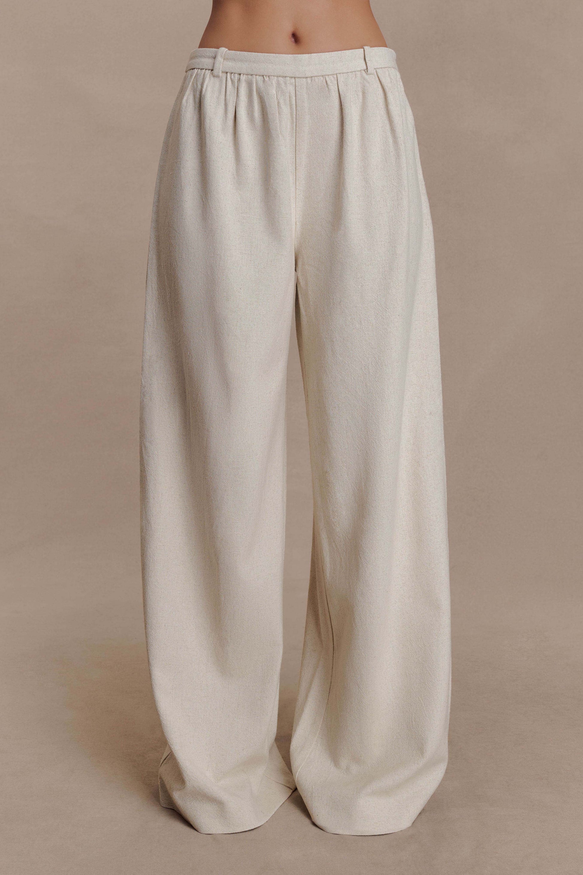 Gabby Straight Leg Linen Pants - Natural #6