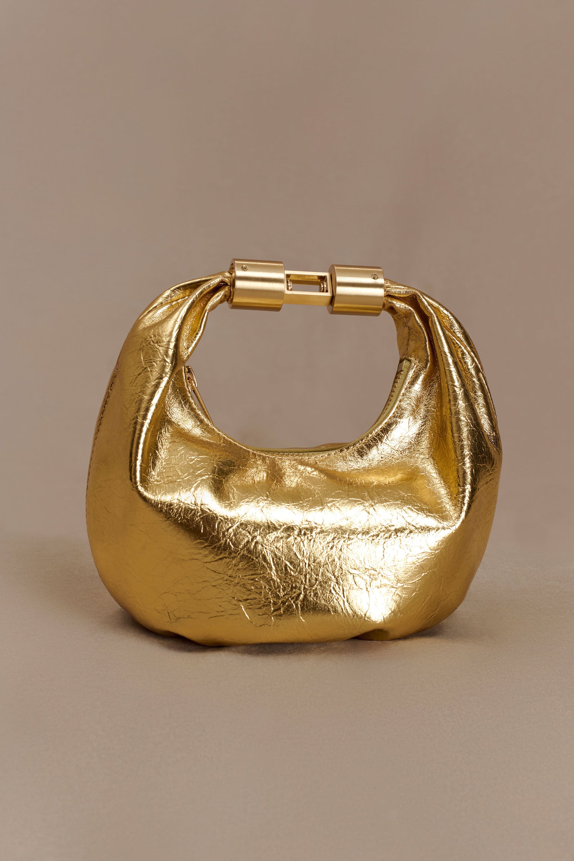 Bristol Mini Croissant Leather Bag - Gold #5