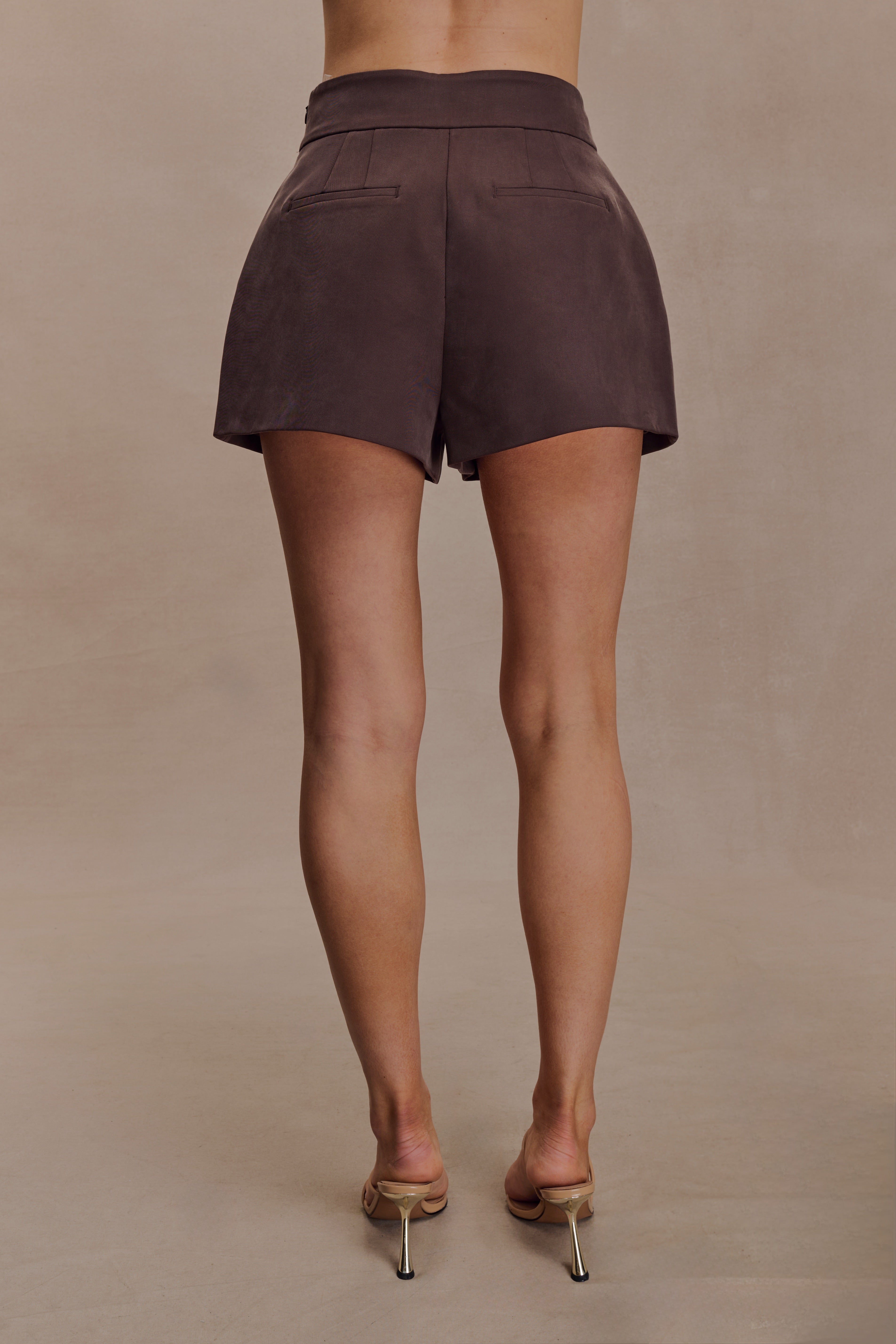 Alden High Waisted Short - Chocolate | MESHKI US