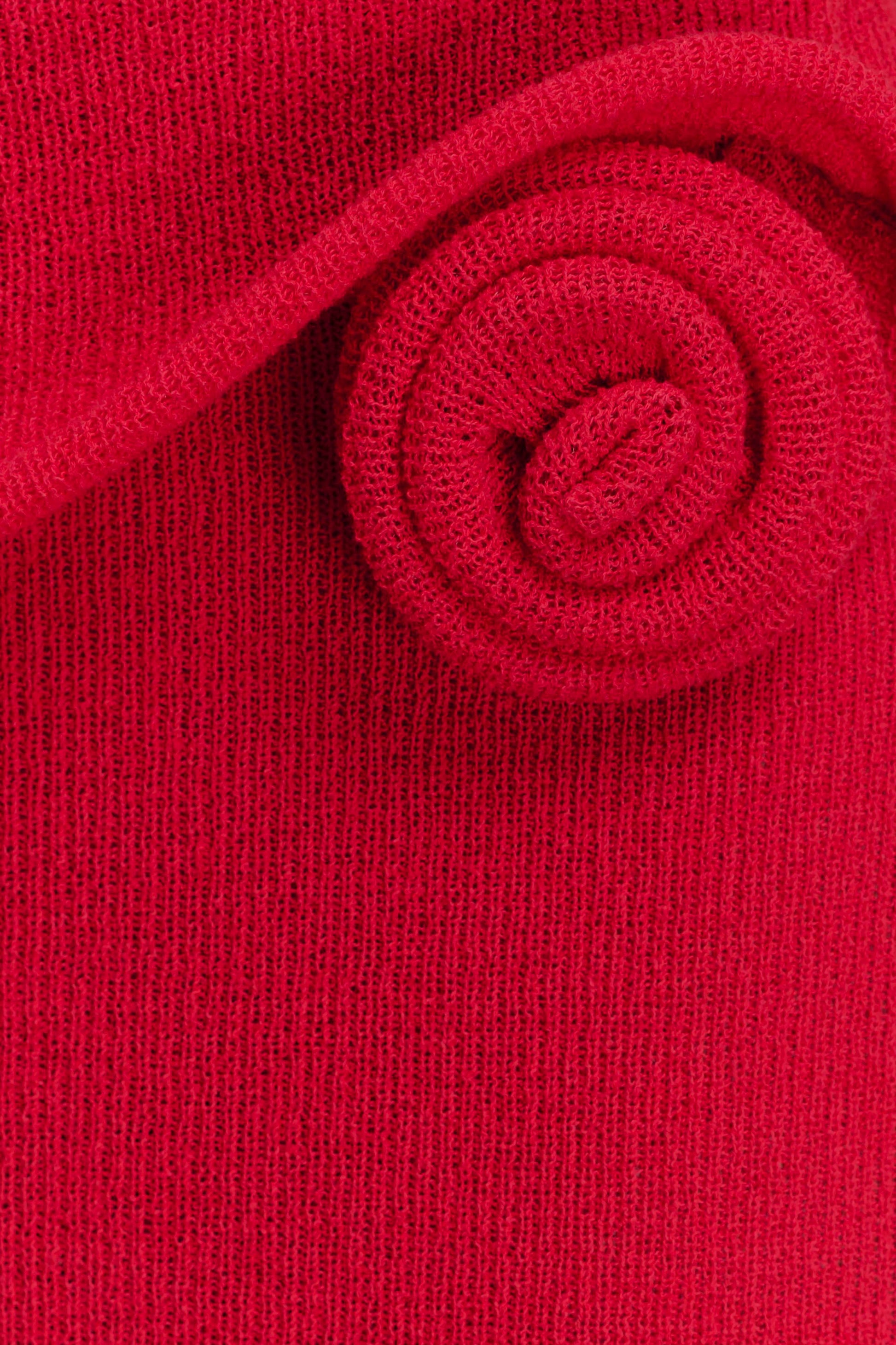 Samira Knit Wired Maxi Skirt - Red #6