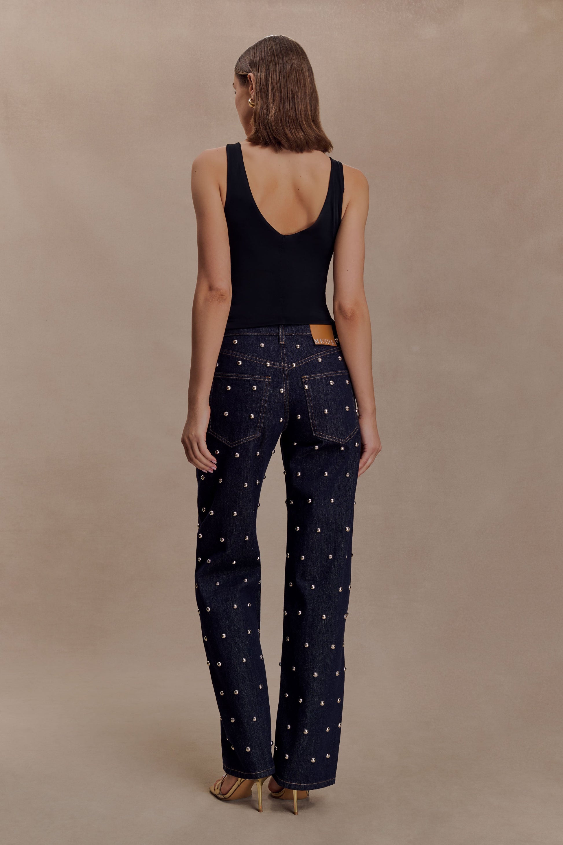 Spencer Slinky Top with Hardware - Black #5