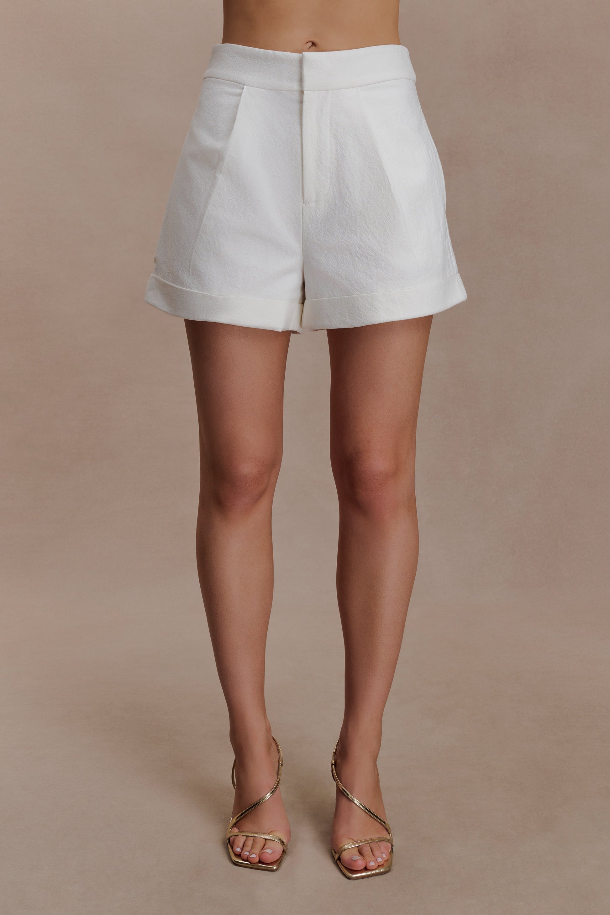 ladies white dress shorts Women's Denim | Avara Made from smooth polyester Aldea Cotton Shorts / White