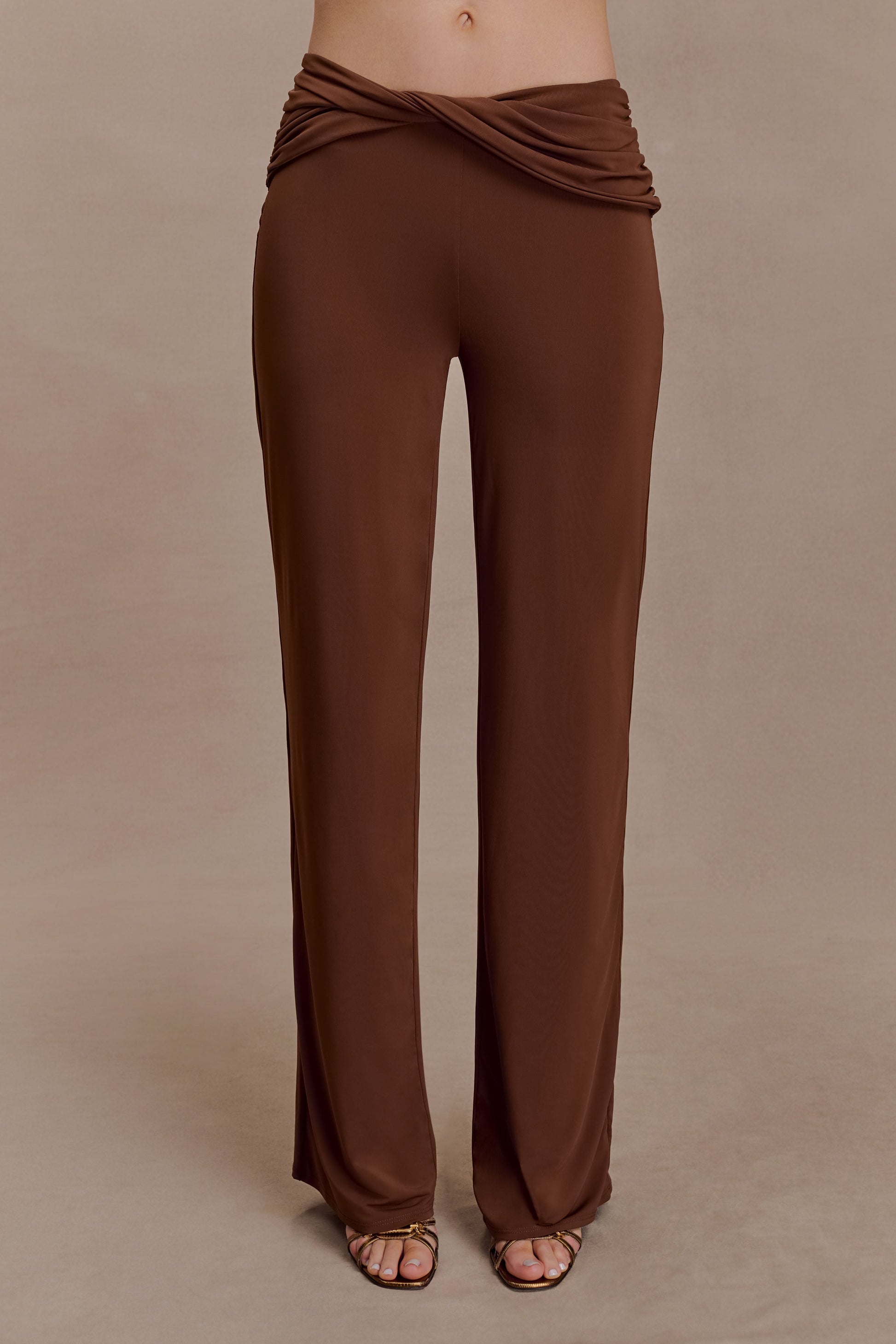 Lydia Slinky Straight Leg Pants - Chocolate #7