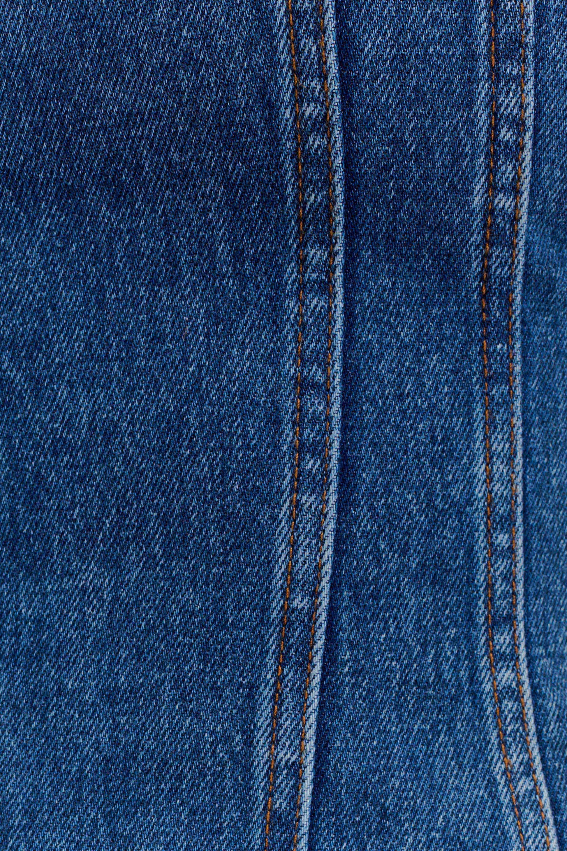 Meadow Denim Corset Halter Top - Dark Blue #7