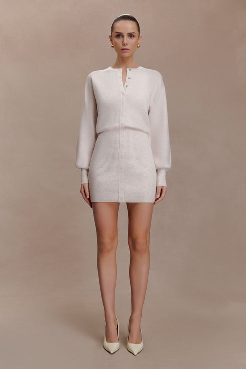Wool Mix Knit Mini Dress