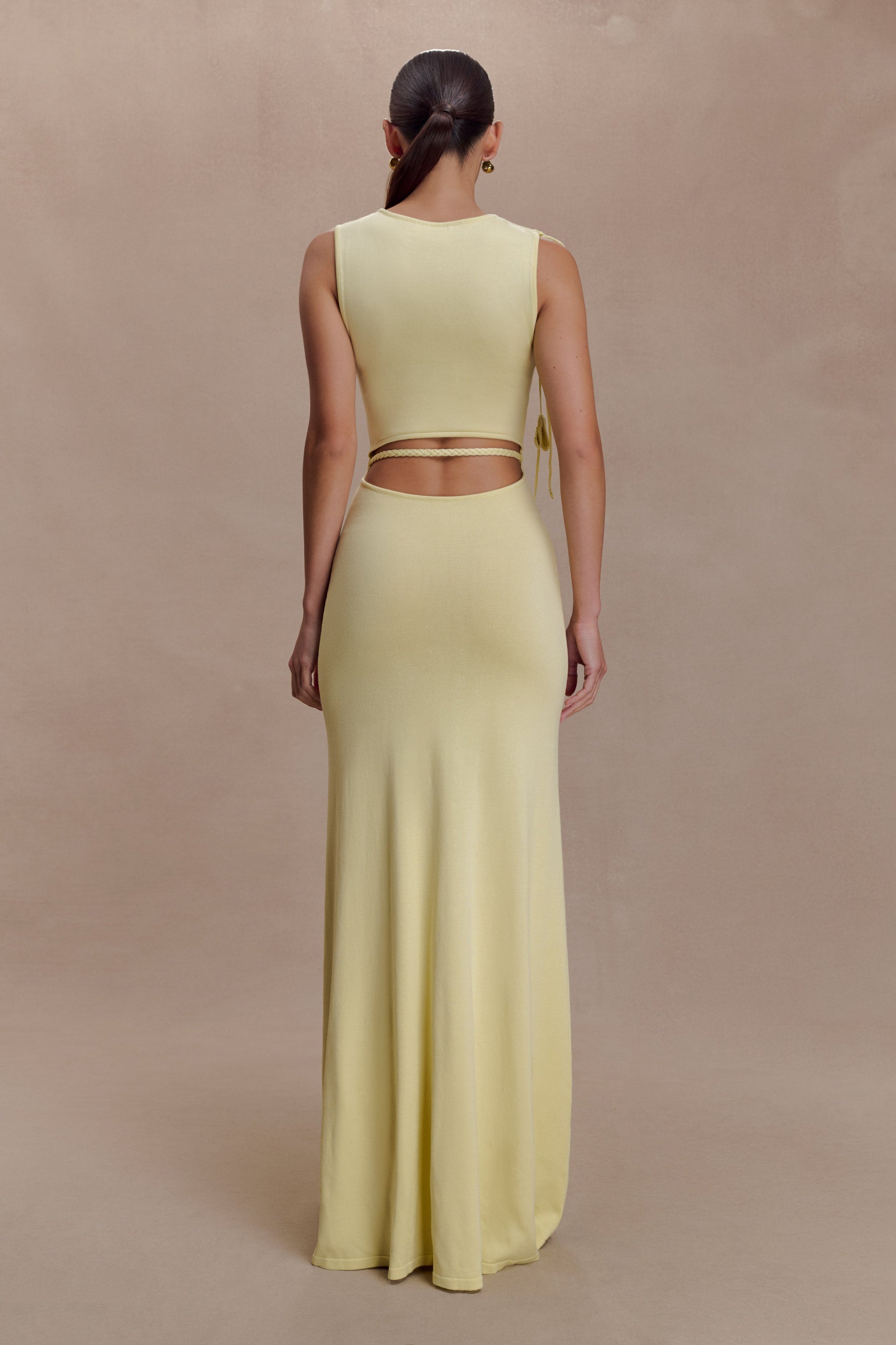 Monay Tulip Maxi Dress / Lemon | MESHKI