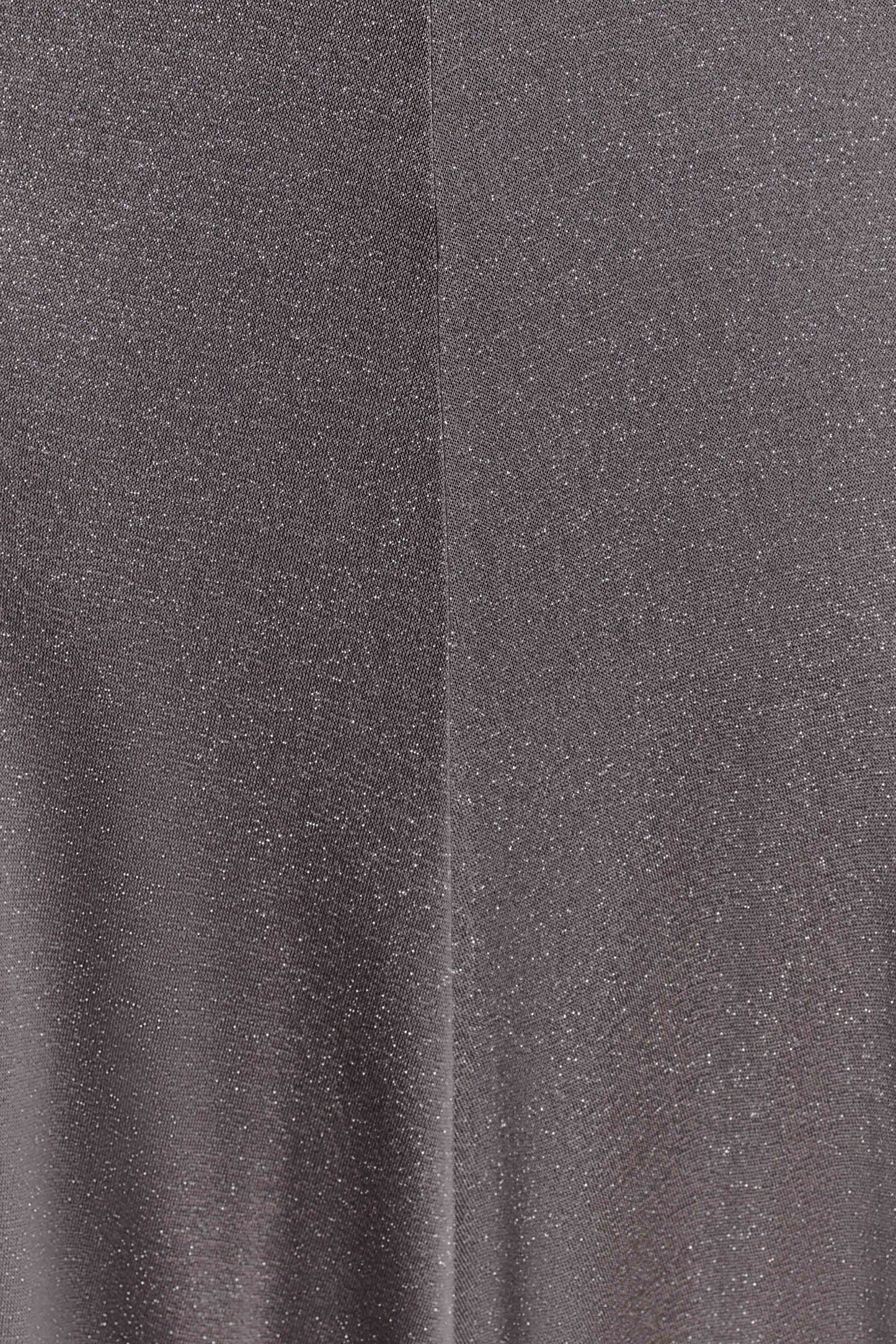 Scarlet Lurex Cowl Maxi Dress - Silver