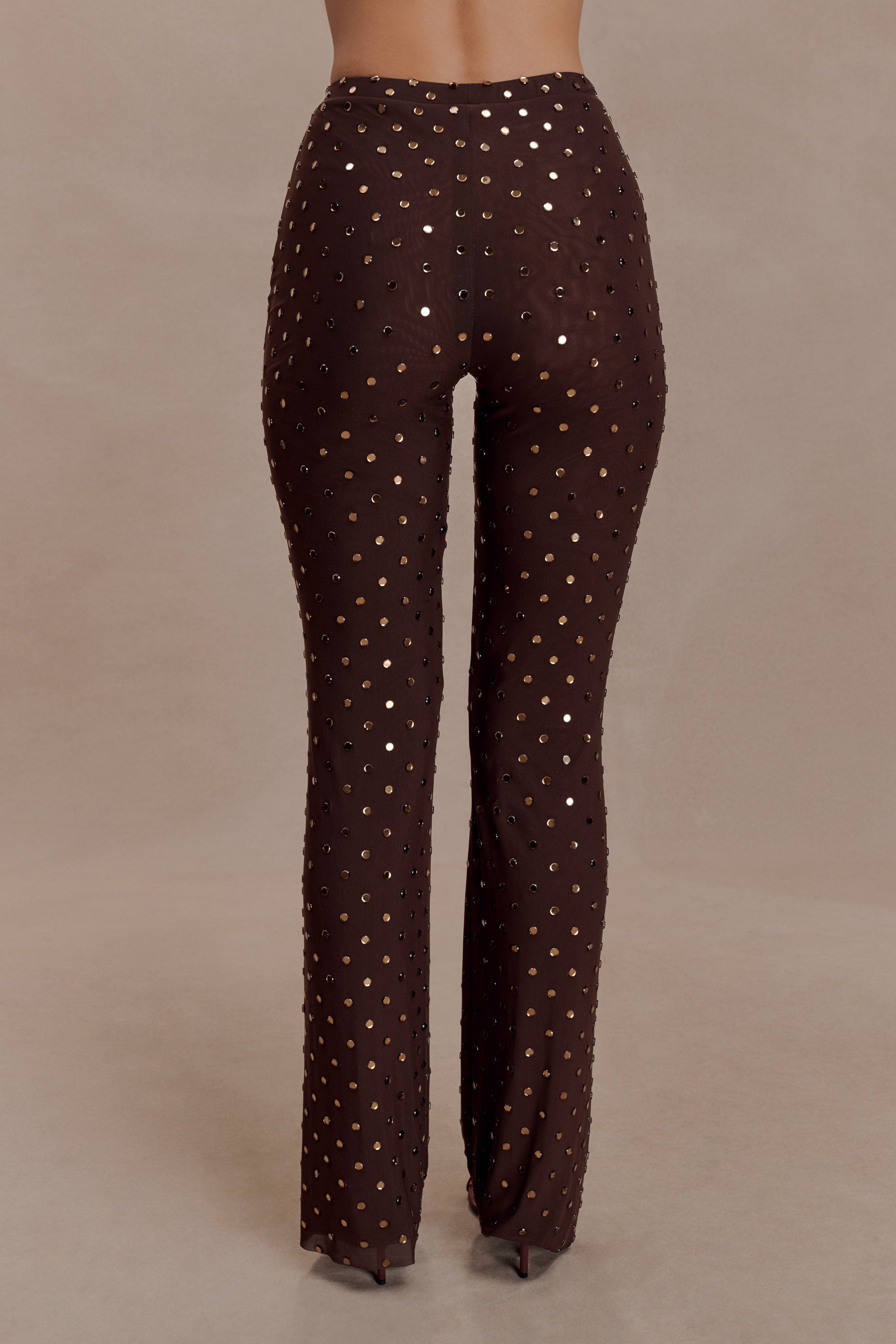 Jackie Diamante Straight Leg Pants - Chocolate #2