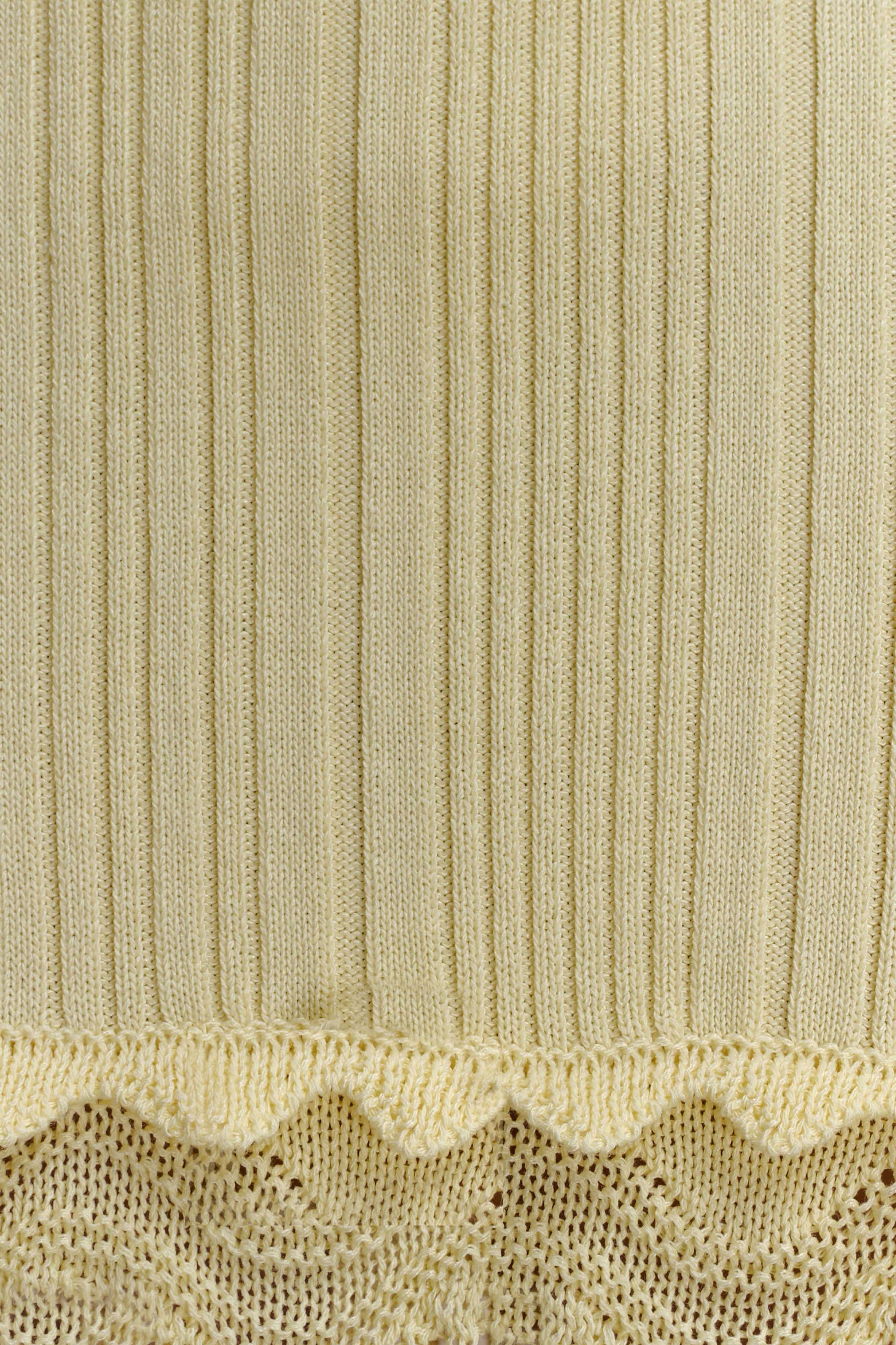 Coleene Pointelle Knit Maxi Skirt - Lemon #7