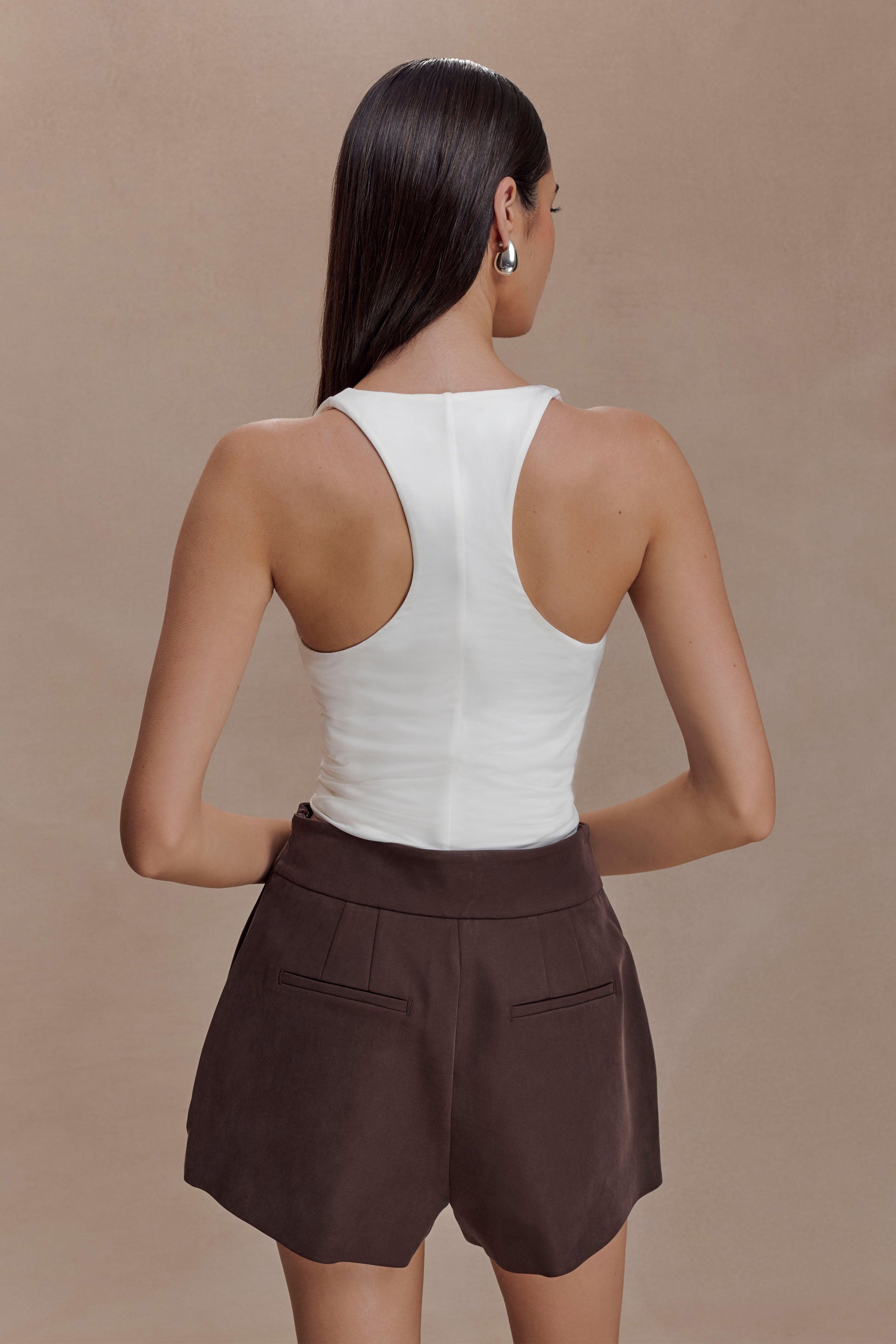 Alessandra Slinky Ruffle Top - Ivory #2