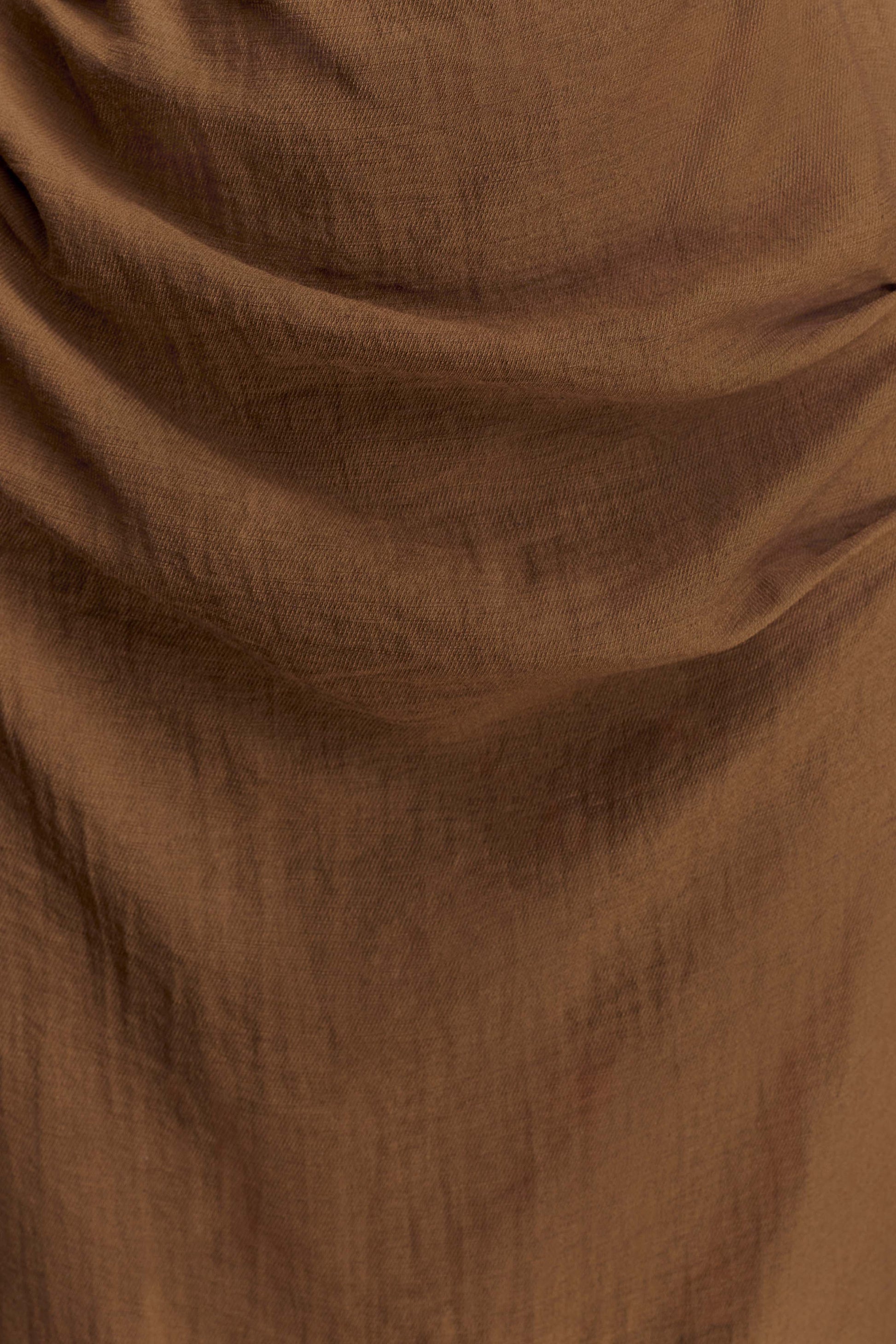 Cecilie Cut Out Shirt Midi Dress - Dark Chocolate #5