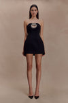 Hilda Embellished Strapless Mini Dress - Black