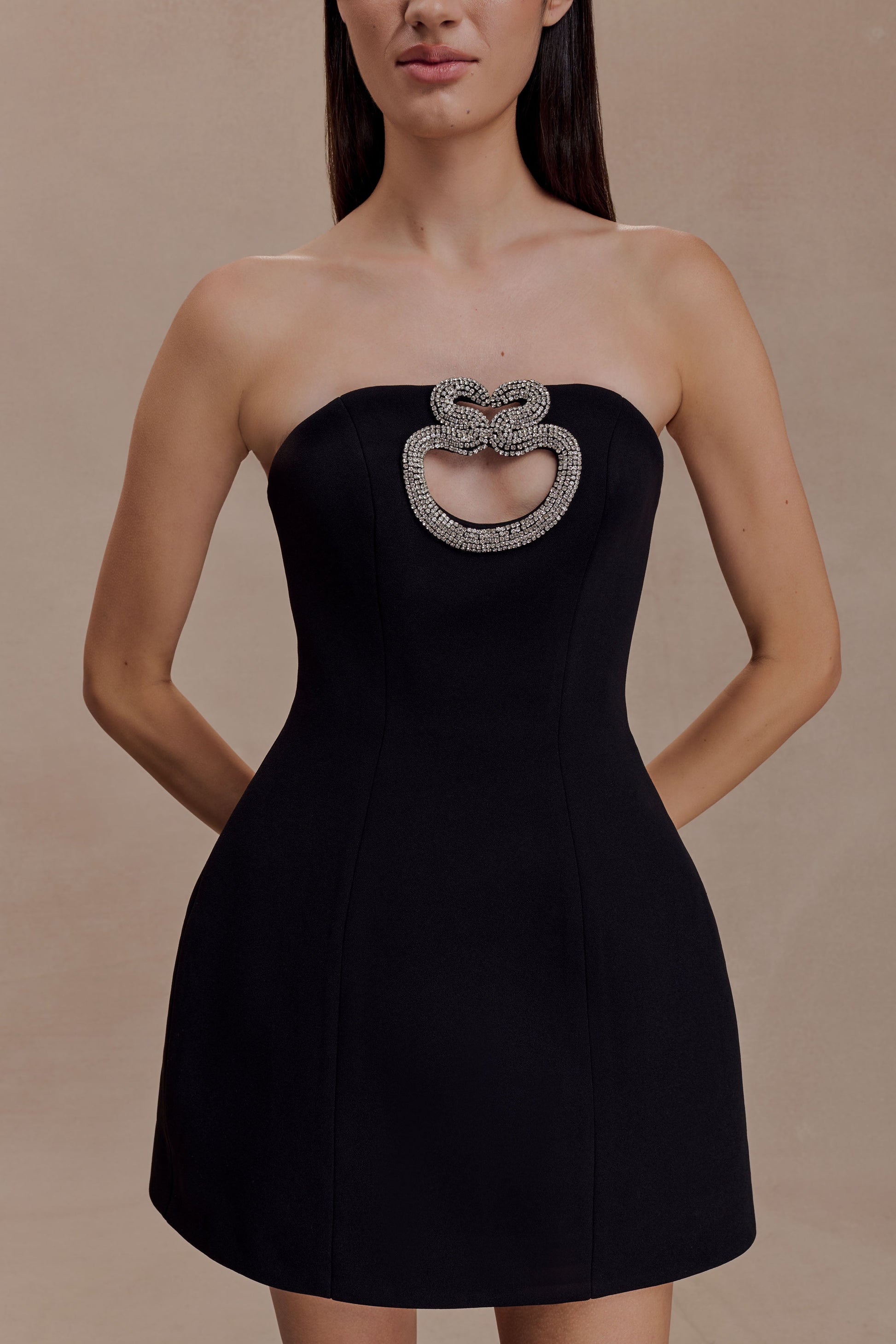 Hilda Embellished Strapless Mini Dress - Black #3