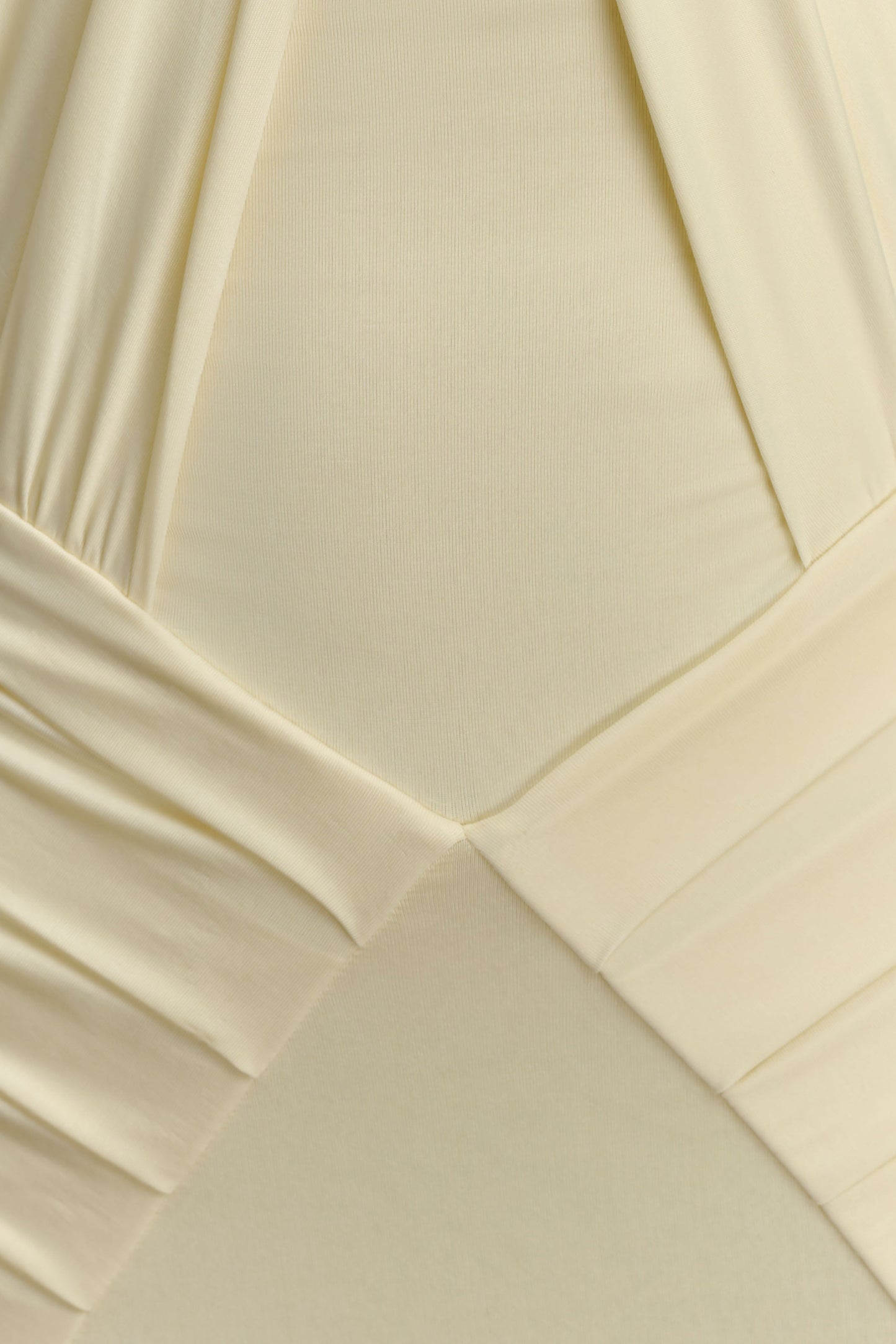 Indira Gathered Slinky Halter Maxi Dress - Lemon