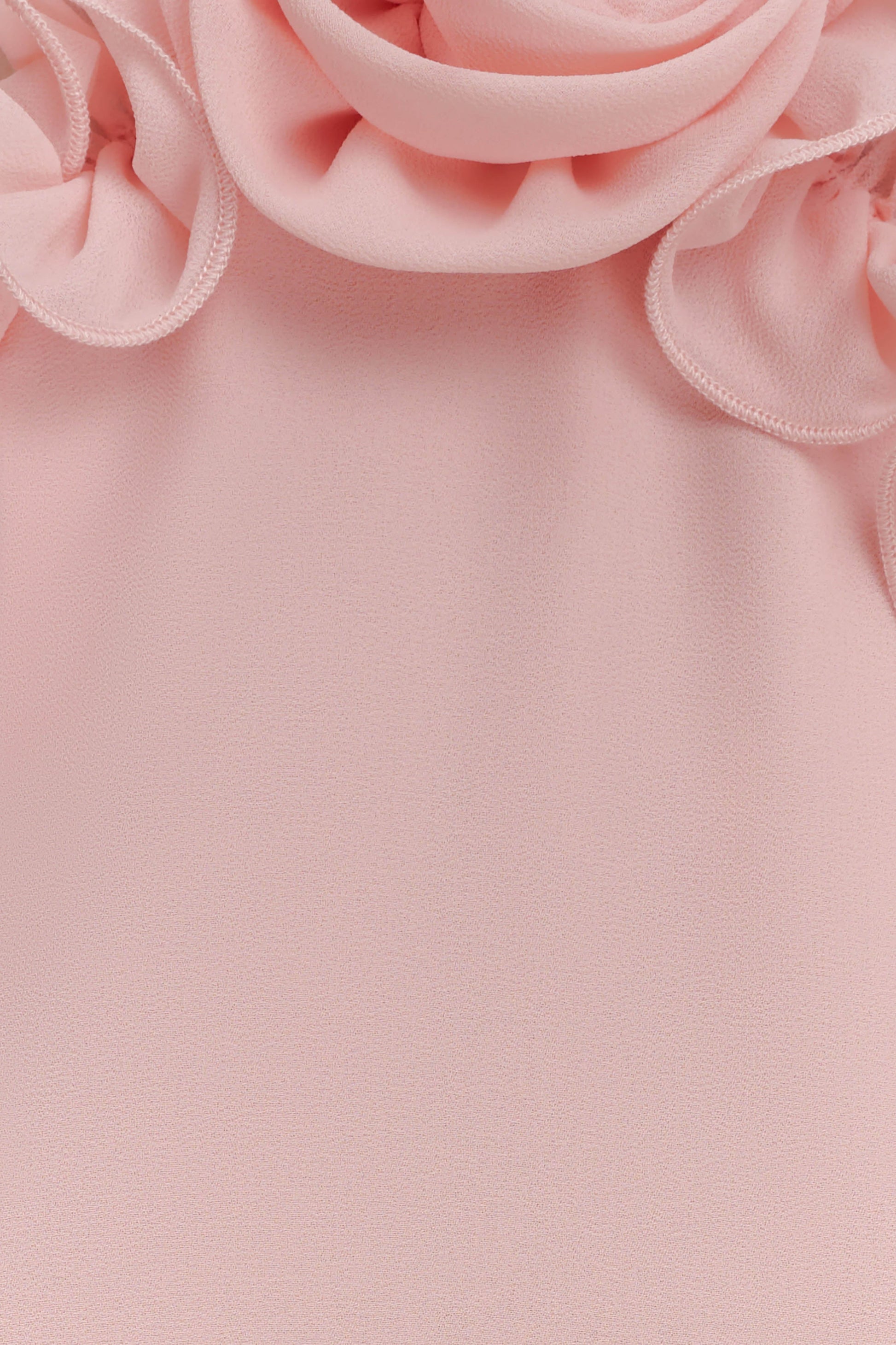 Melissa Chiffon Flower Maxi Dress - Baby Pink #7