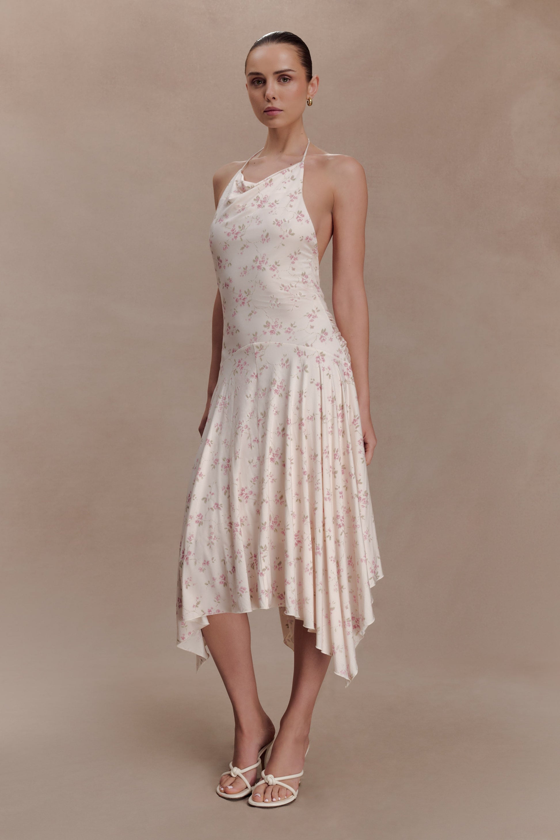 Sylvie Modal Hankie Midi Dress / Floral Ditsy Print | MESHKI