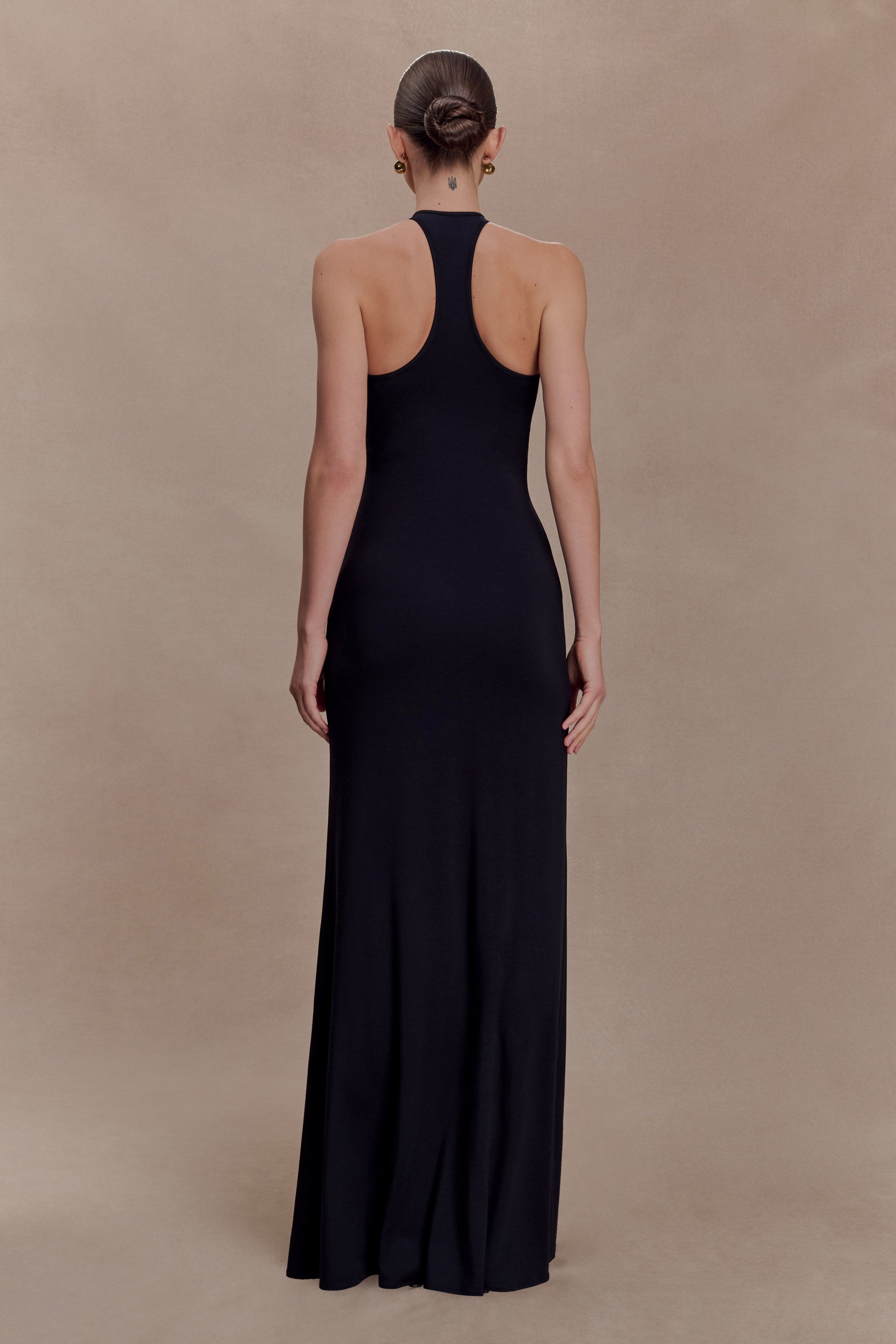 Ramona Modal Maxi Dress With Hardware / Black | MESHKI