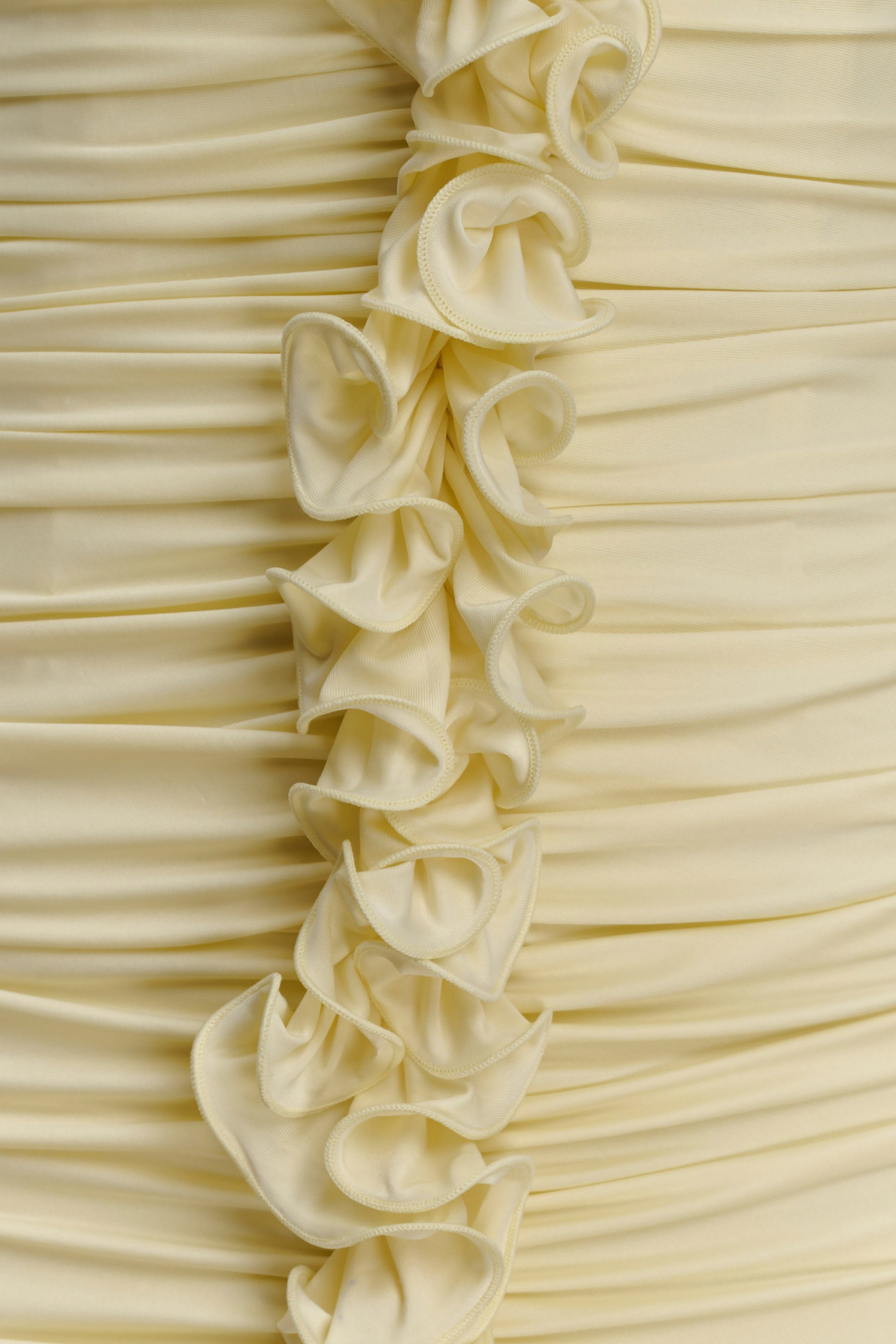 Alessandra Slinky Ruffle Maxi Dress / Lemon | Meshki | S Alessandra Slinky Ruffle Maxi Dress / Lemon | Meshki | S