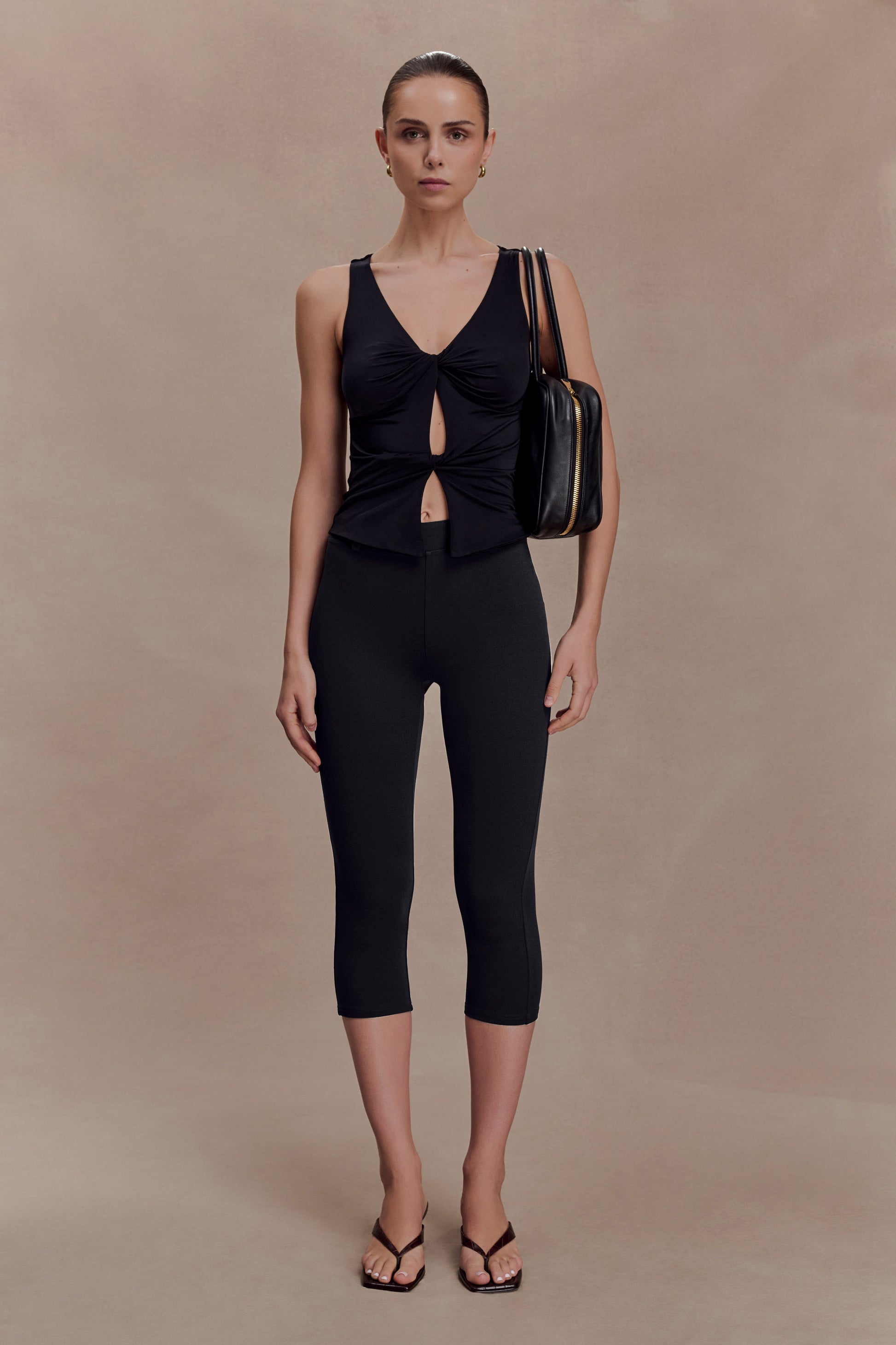 Millie Twist Sleeveless Top - Black #6