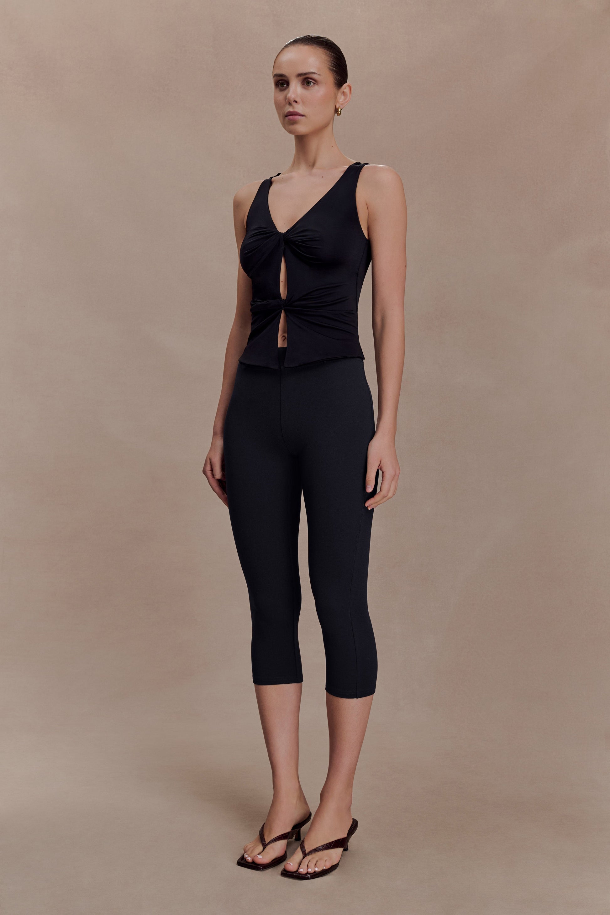 Millie Twist Sleeveless Top - Black #4