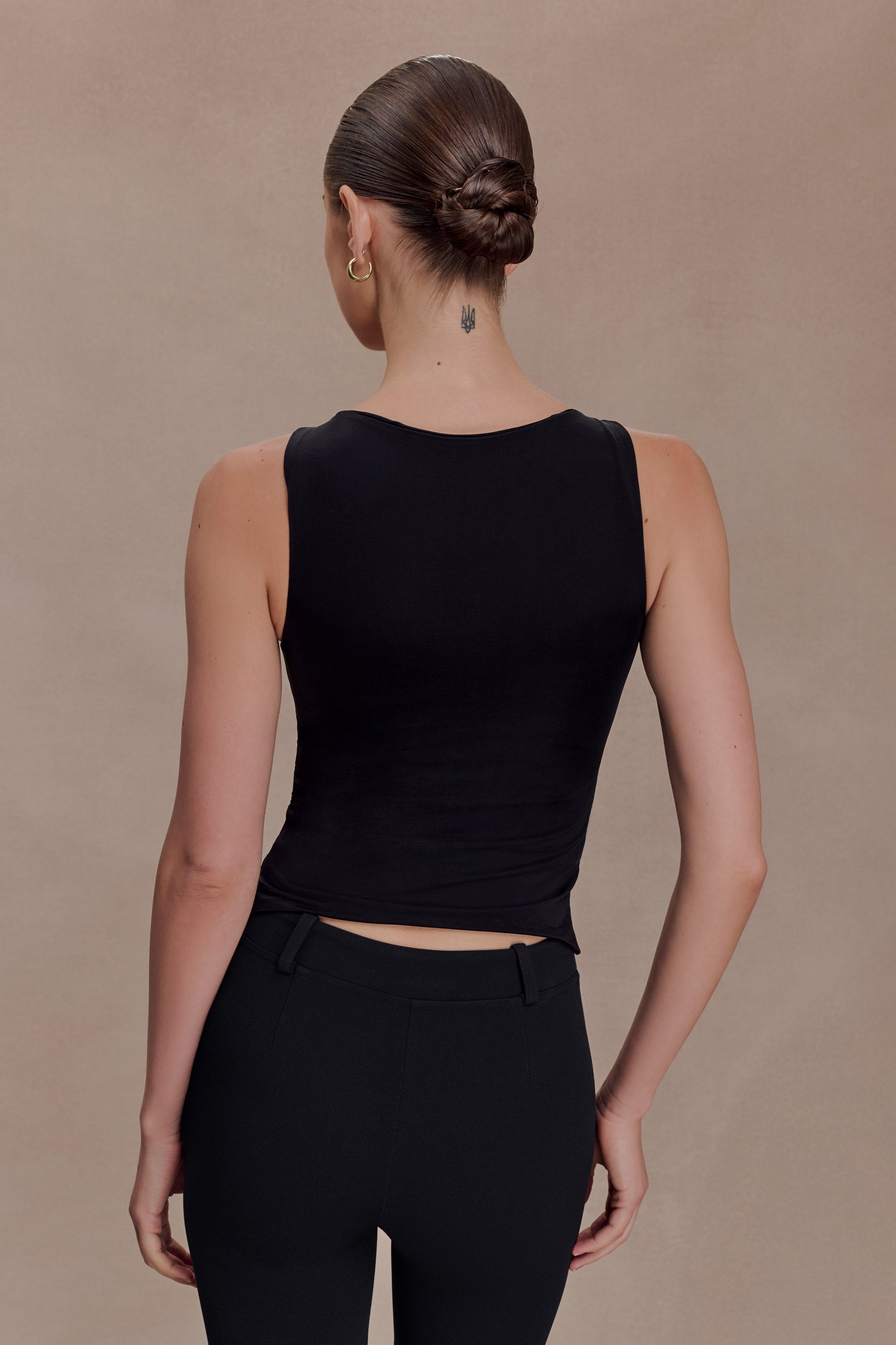 Millie Twist Sleeveless Top - Black #2