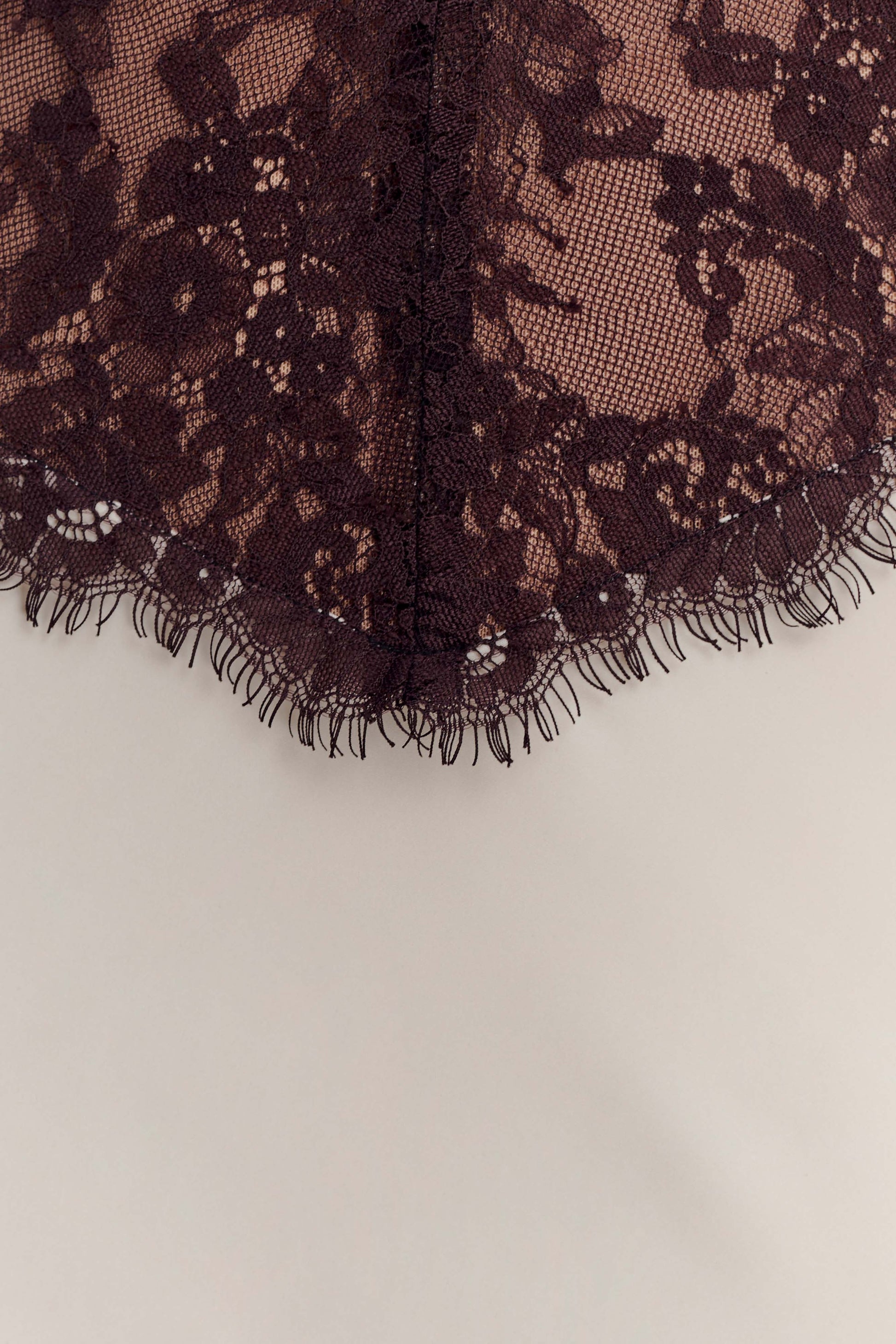 Sascha Lace And Satin Halter Maxi Dress - Ivory/Chocolate #6