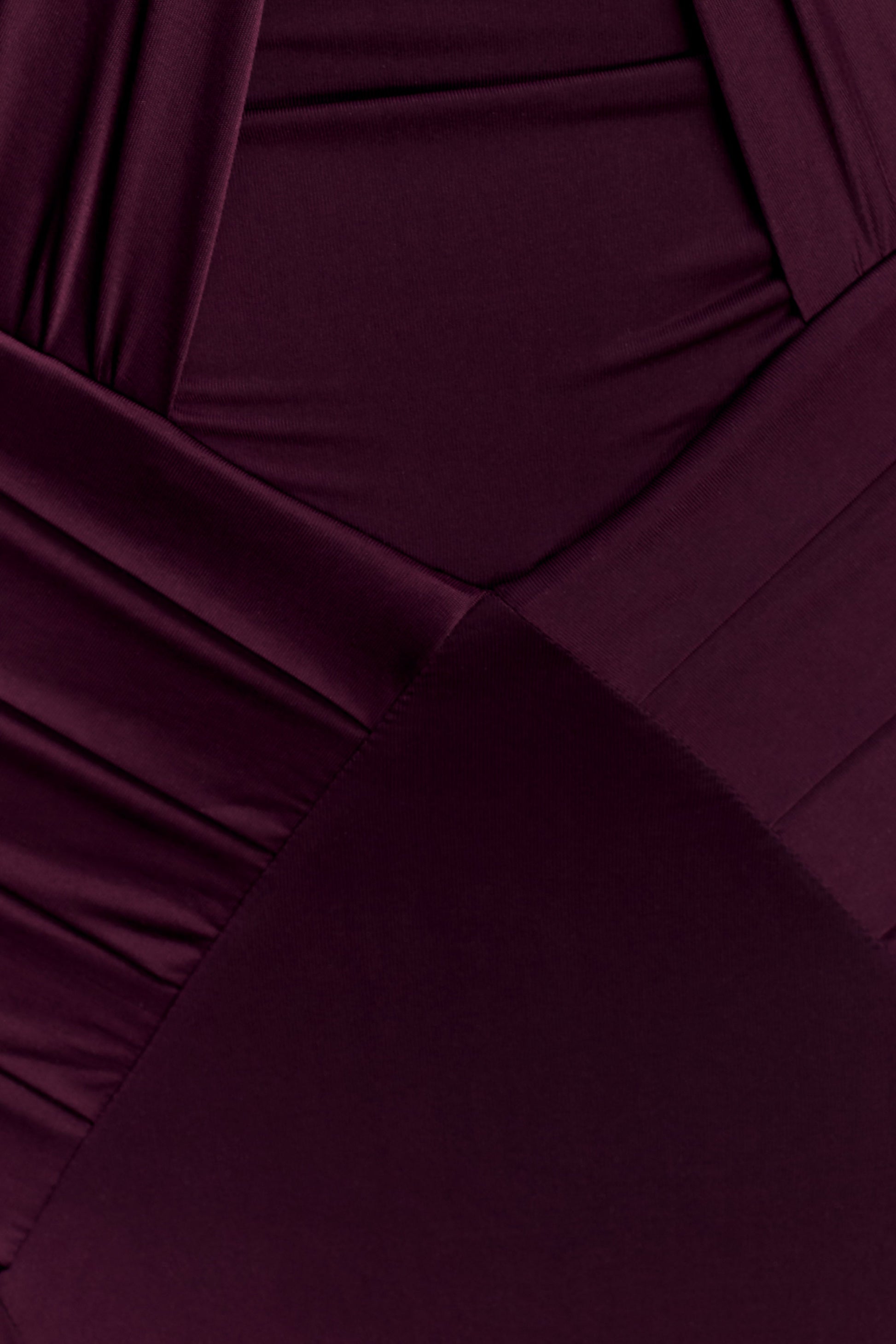 Indira Gathered Slinky Halter Maxi Dress - Mahogany #5