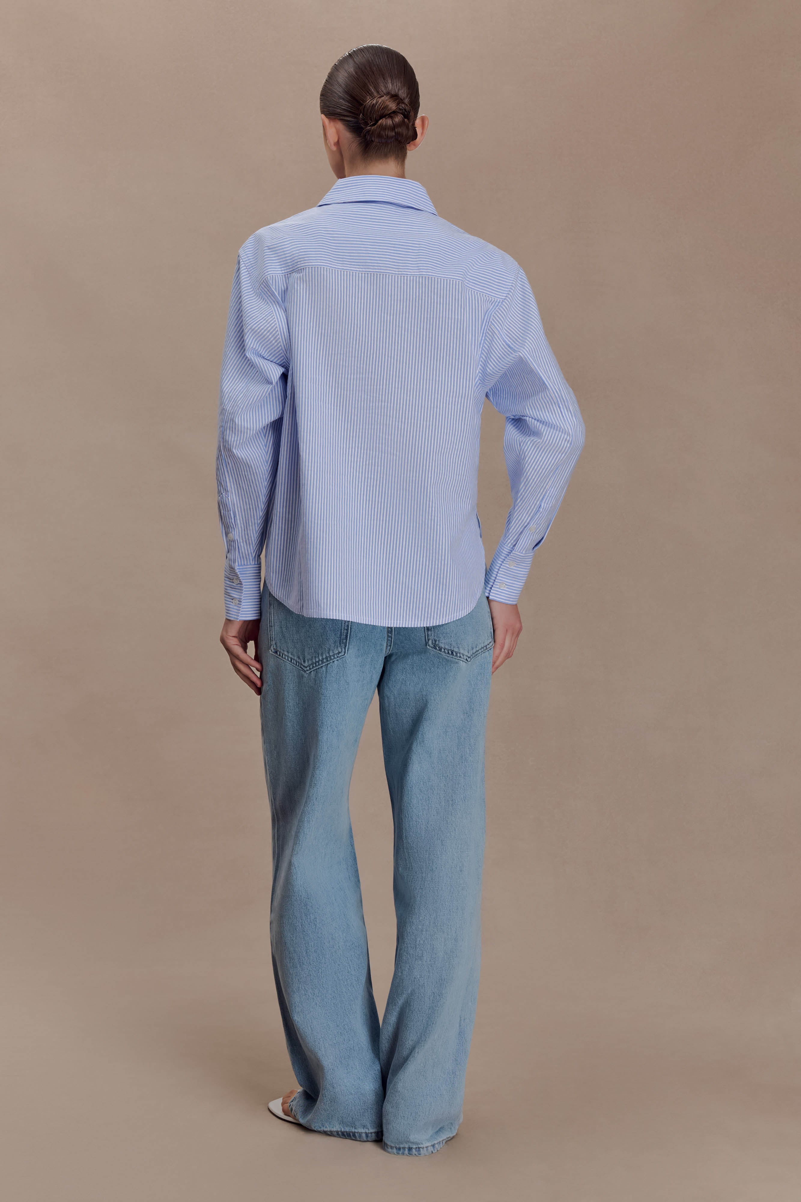 トップス Hansen Hansen Oversized Shirt - Blue Pinstripe | MESHKI US