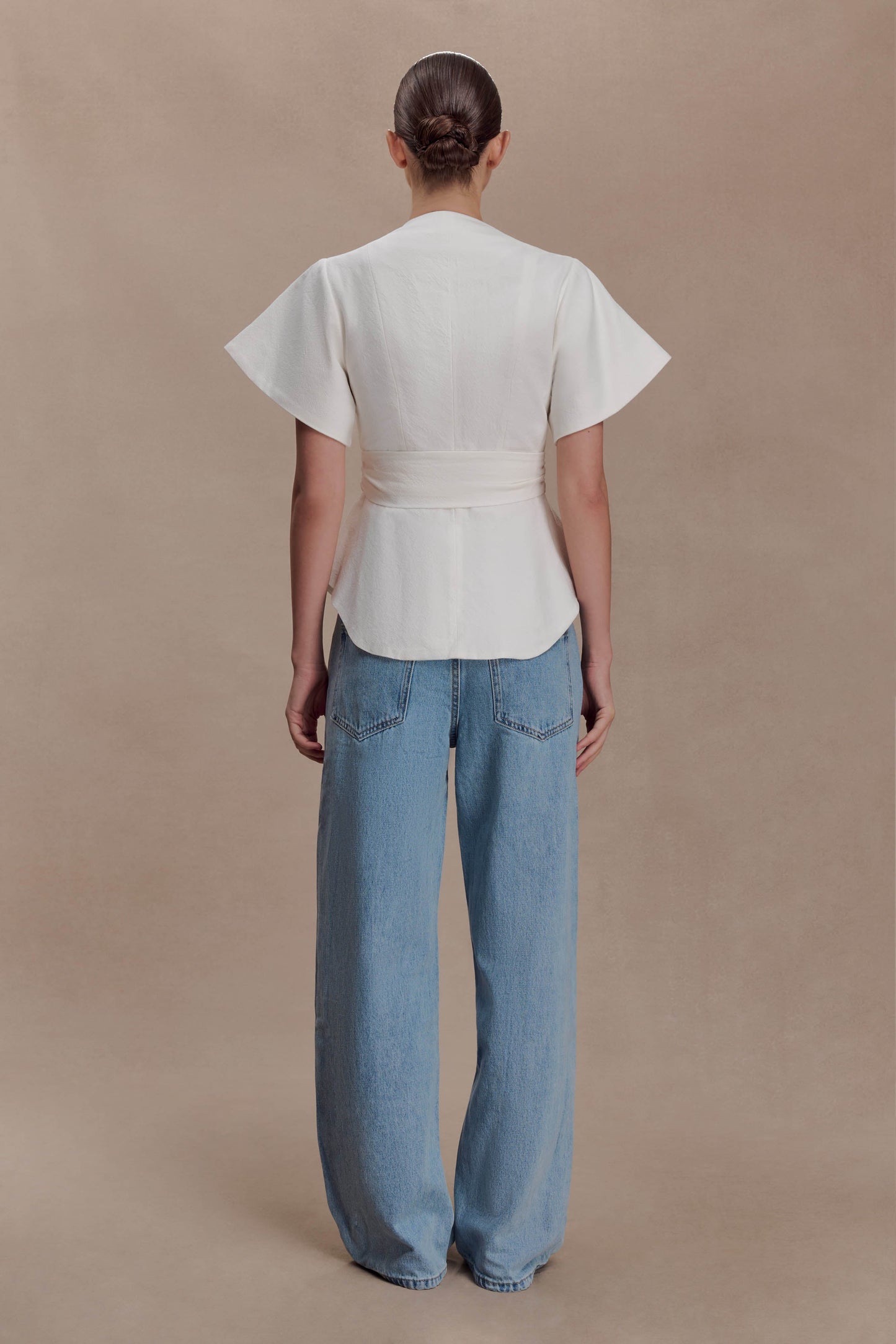 Liberty Cotton Shortsleeve Top - White