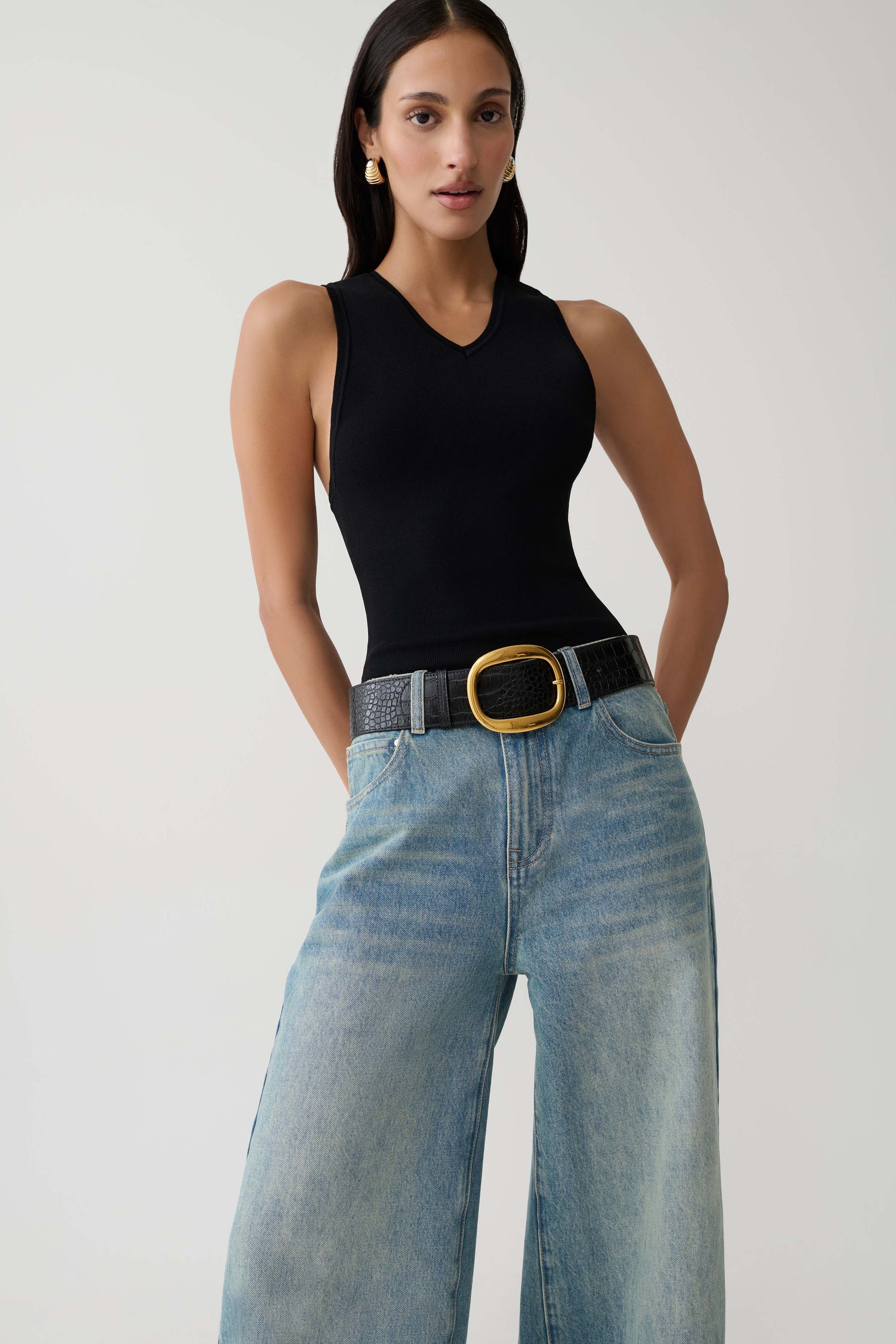 Marleen Knit Tank Top - Black #3