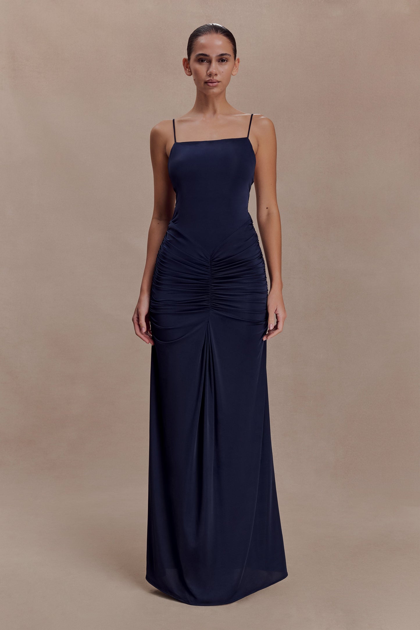 Roisin Slinky Maxi Dress - Navy
