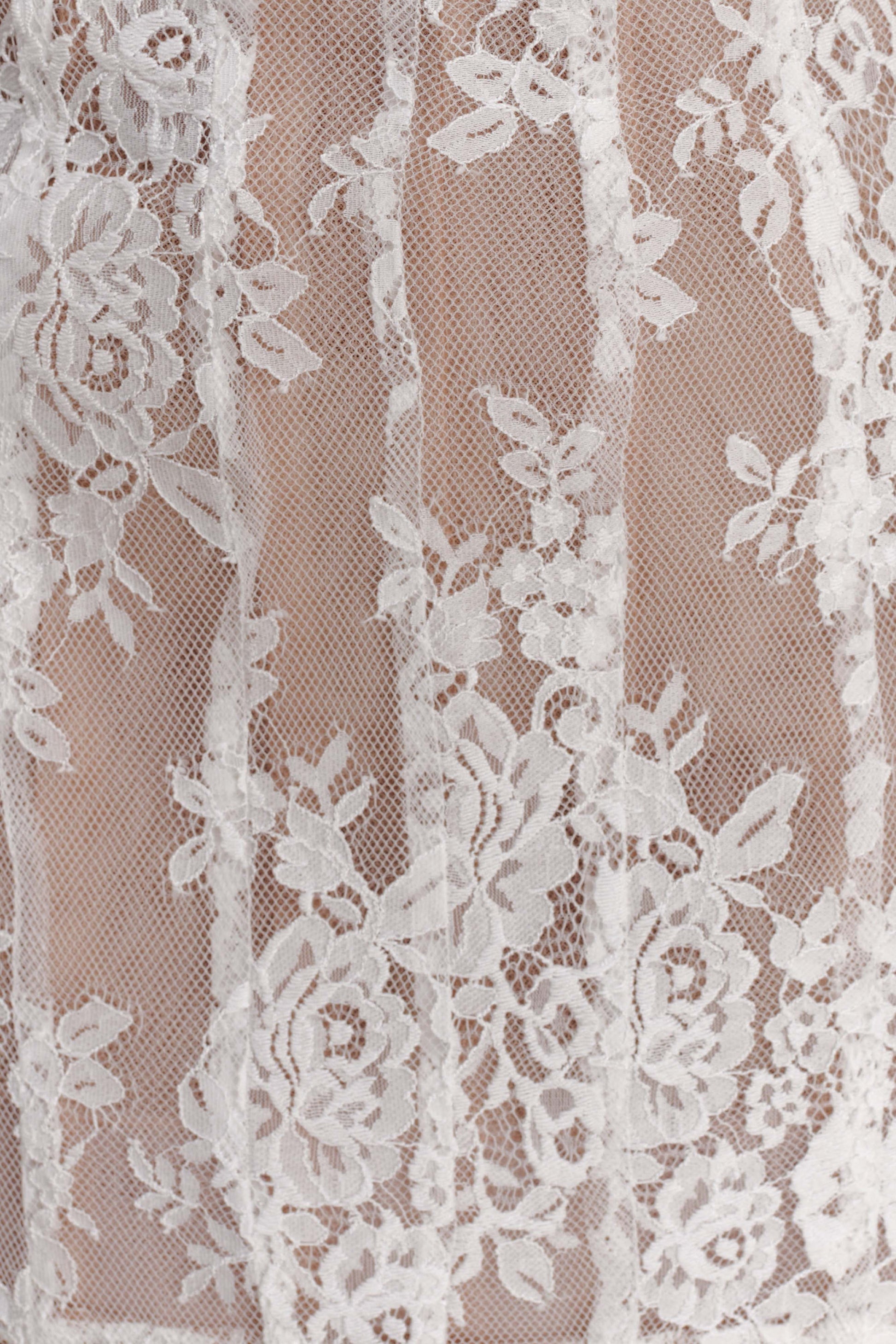 Zoey Lace Corset Mini Dress - Ivory #7
