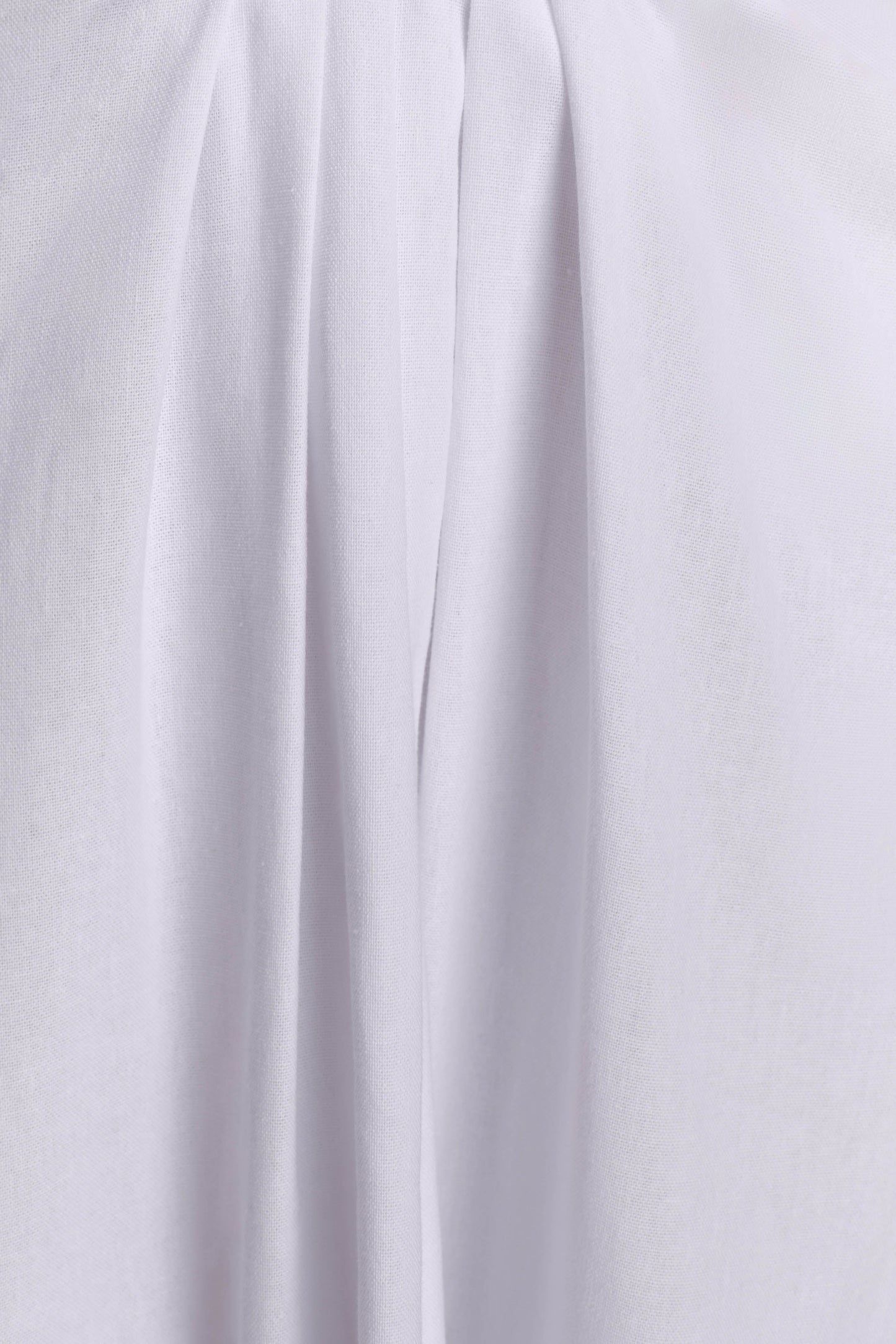 Talia Draped Linen Midi Skirt - White