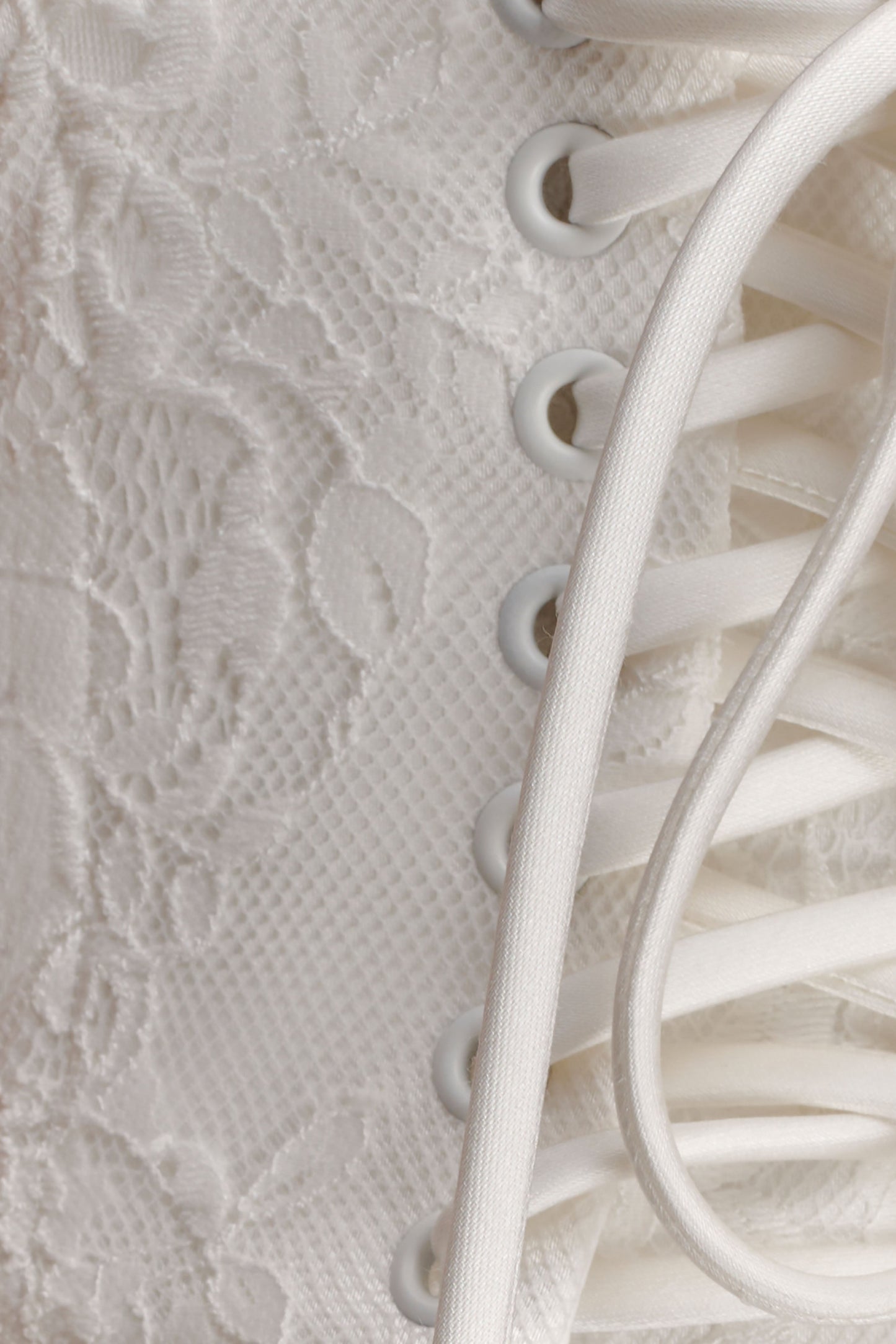 Camille Beaded Satin And Lace Corset Top - Ivory