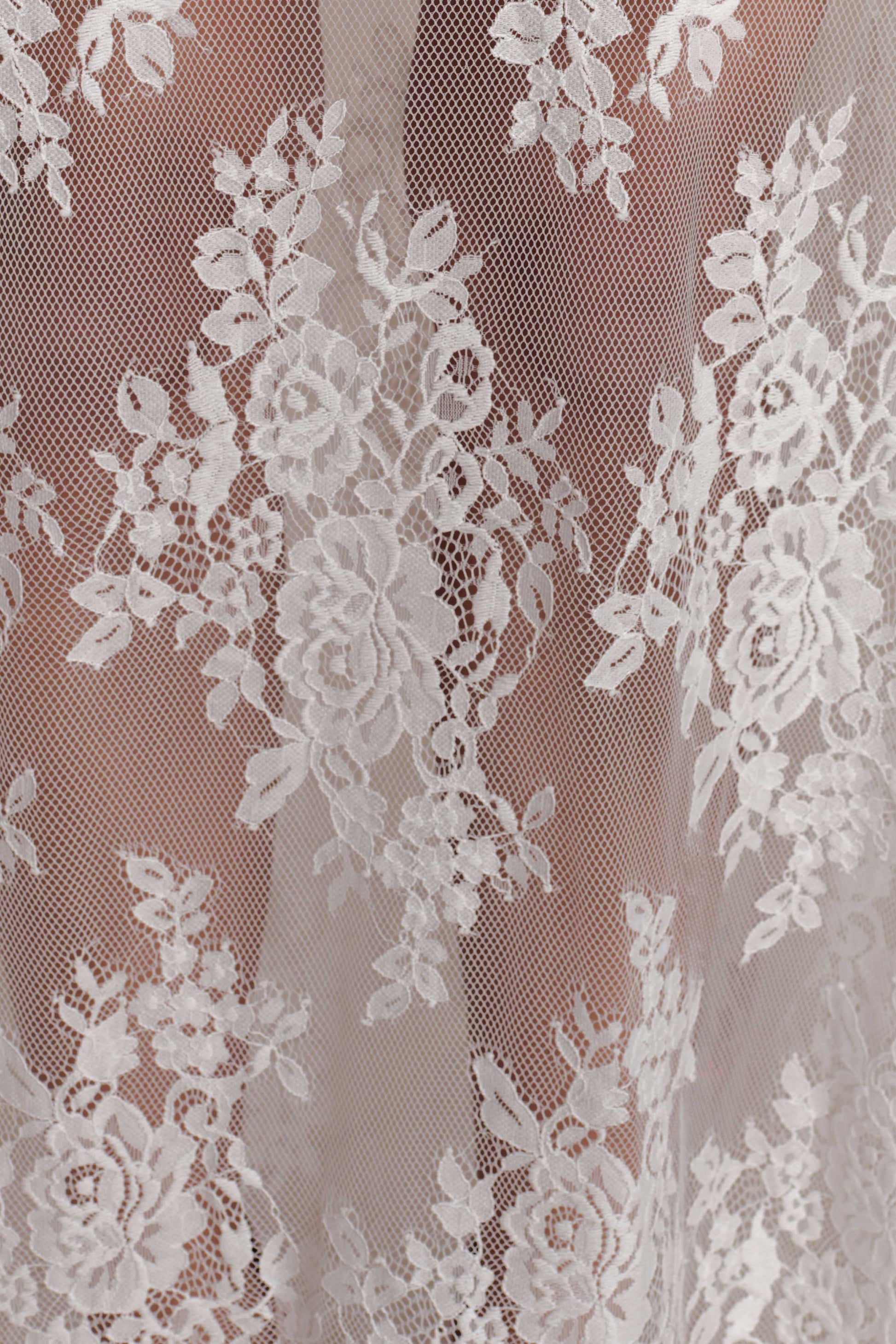 Camille Beaded Satin And Lace Maxi Skirt - Ivory #7