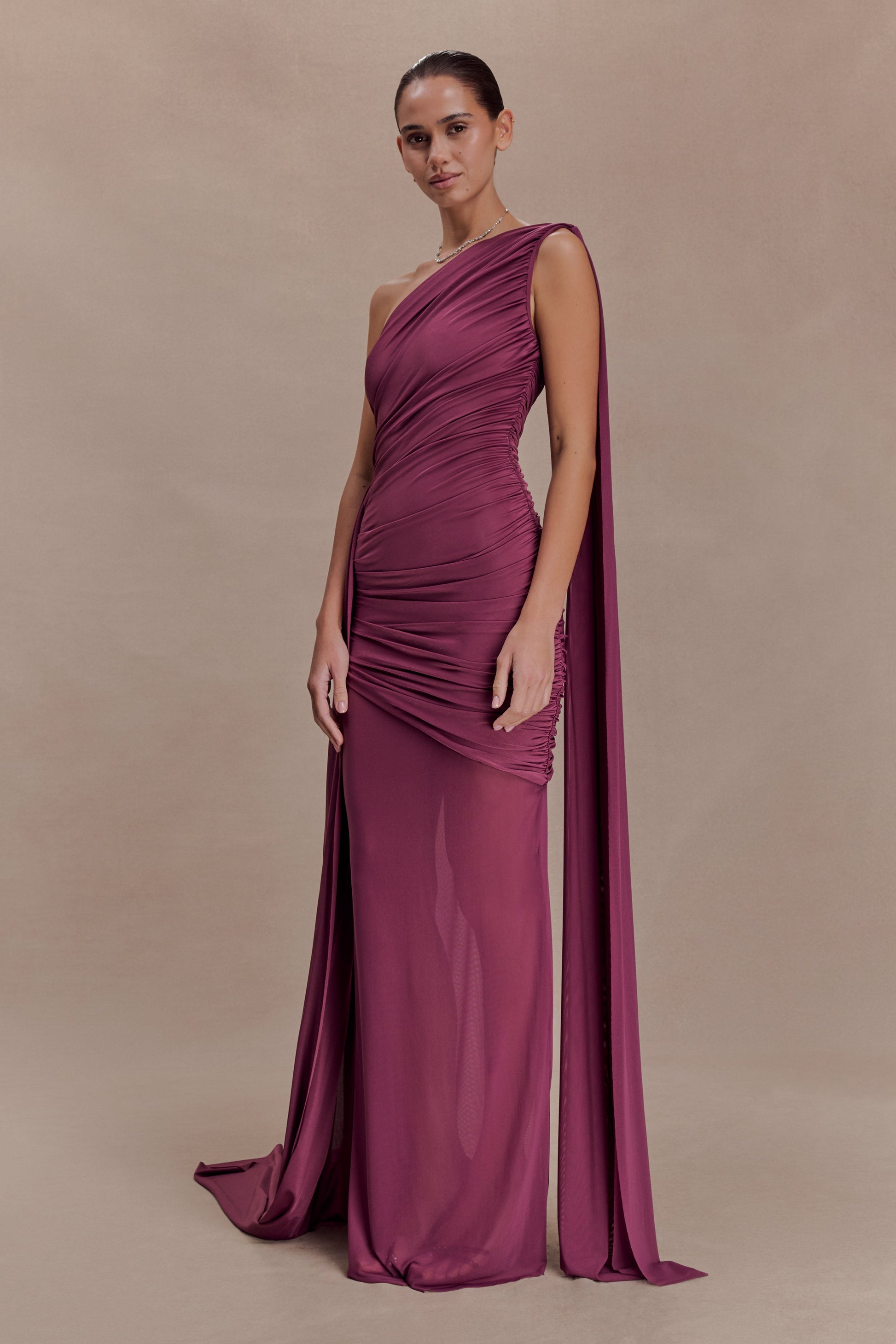 Asher Slinky One Shoulder Maxi Dress