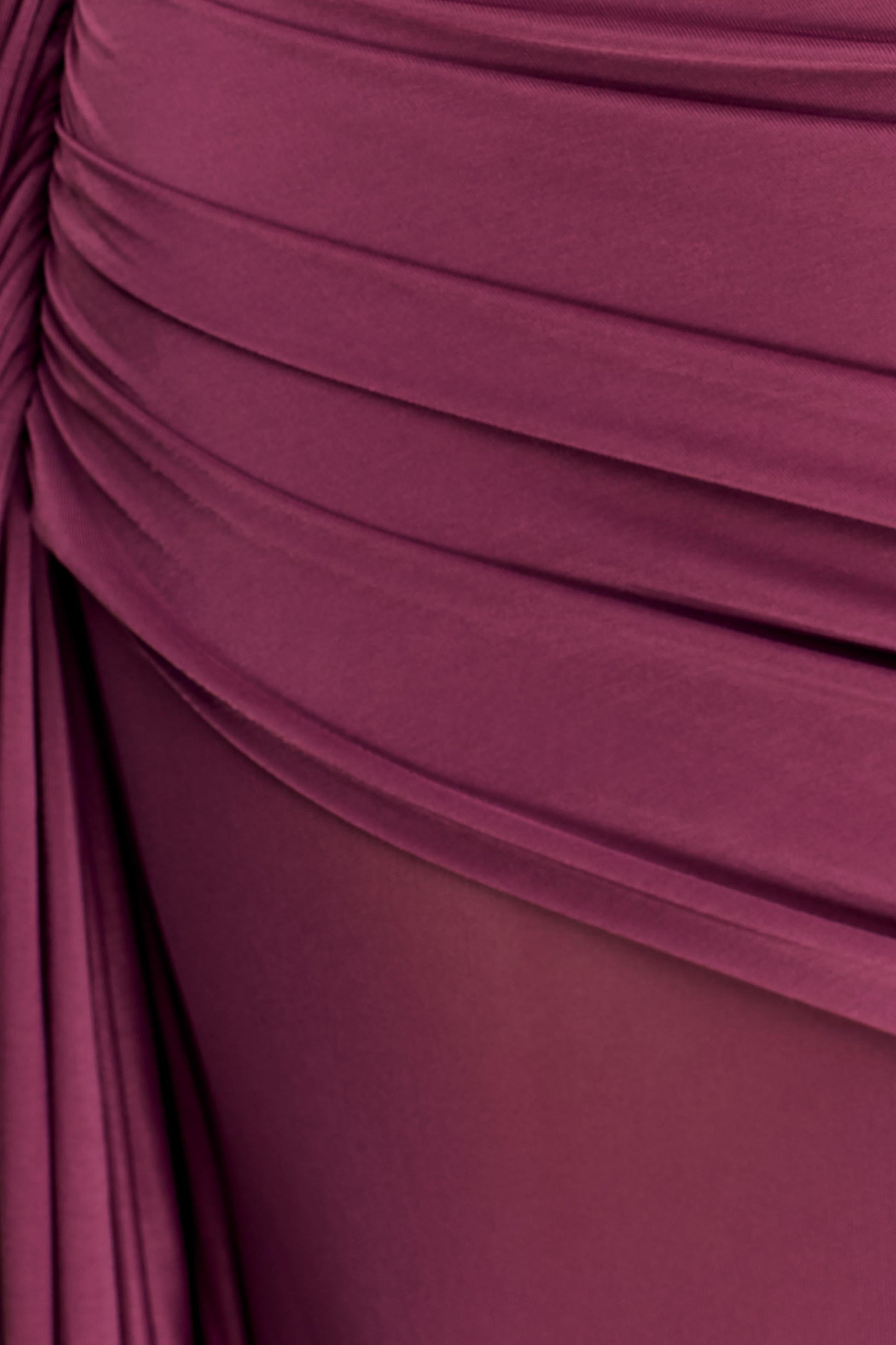 Asher Slinky One Shoulder Maxi Dress - Neutral Plum | MESHKI US Asher Slinky One Shoulder Maxi Dress - Neutral Plum | MESHKI US