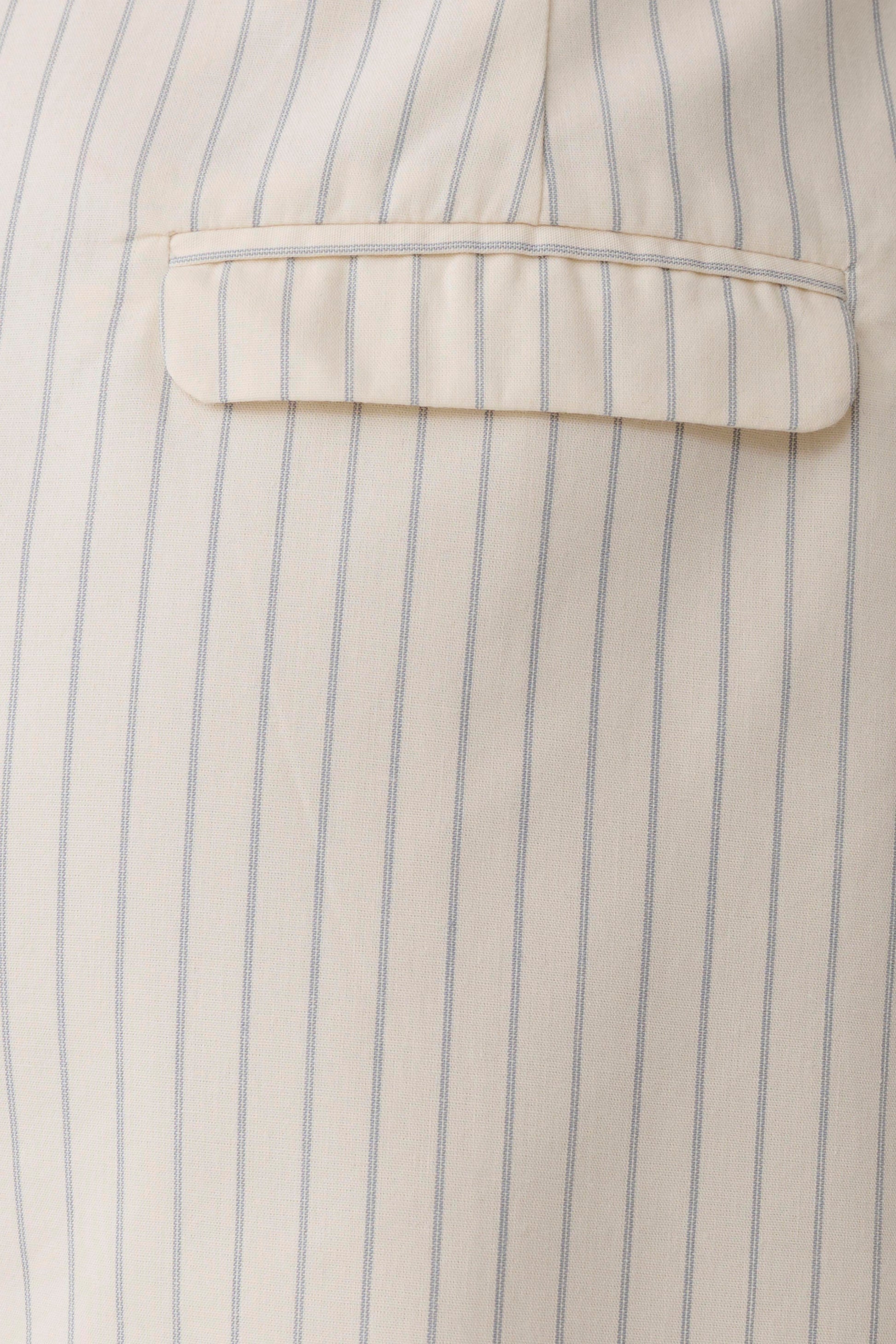 Alina Pintuck Cotton Shorts - Stripe #5