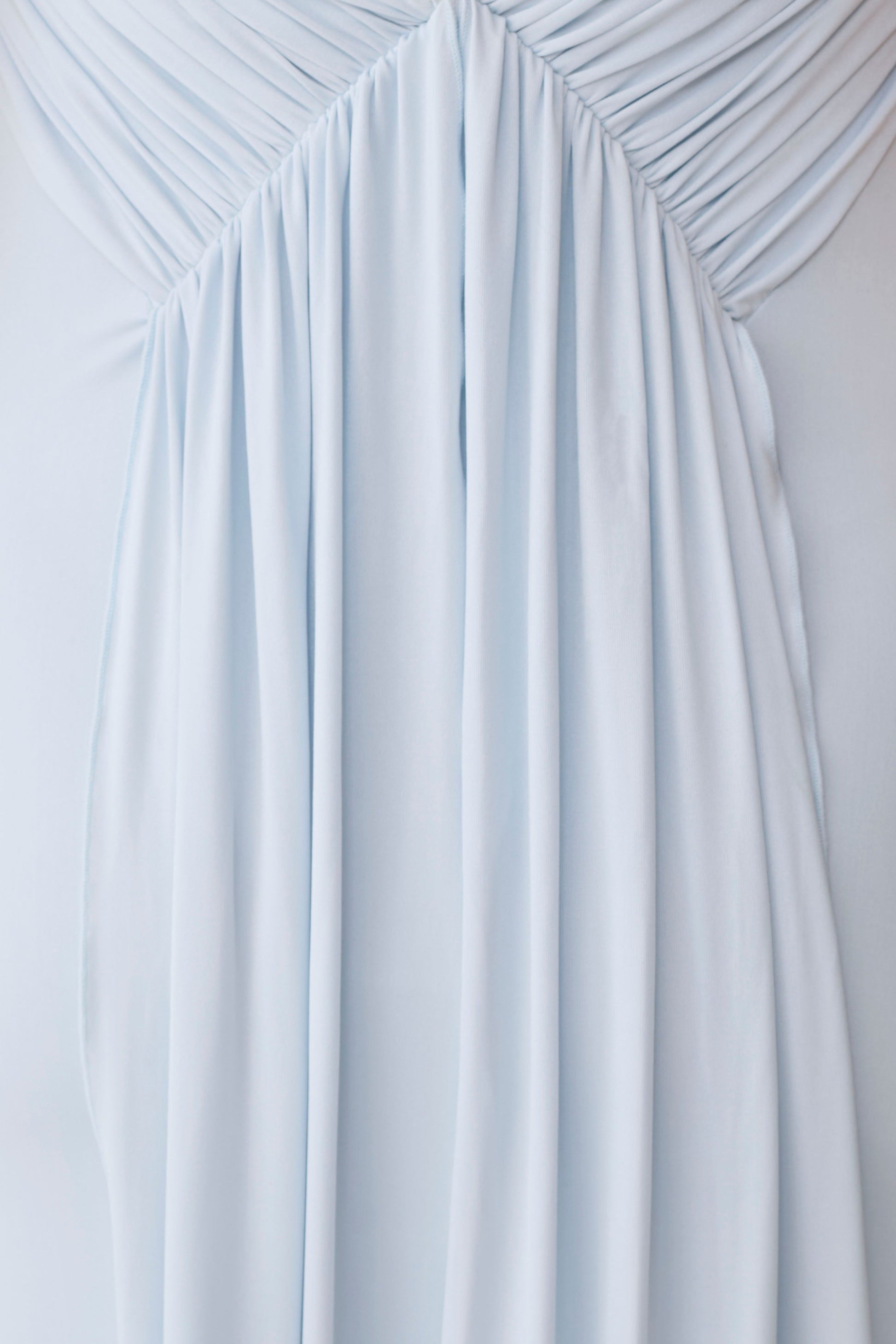 Maely Gathered Slinky Maxi Dress - Pale Blue #7