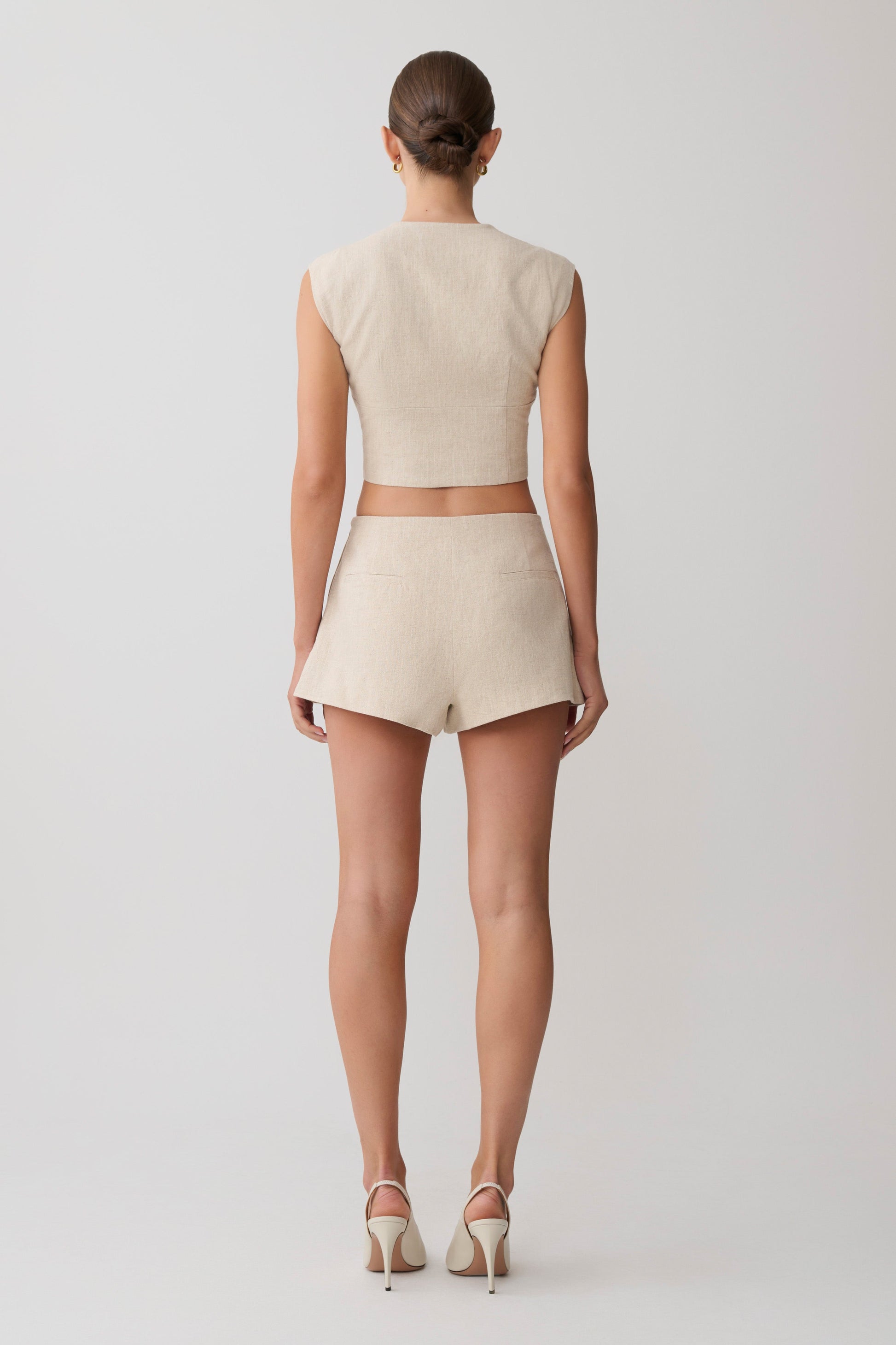 Anahita Linen Short - Natural #2