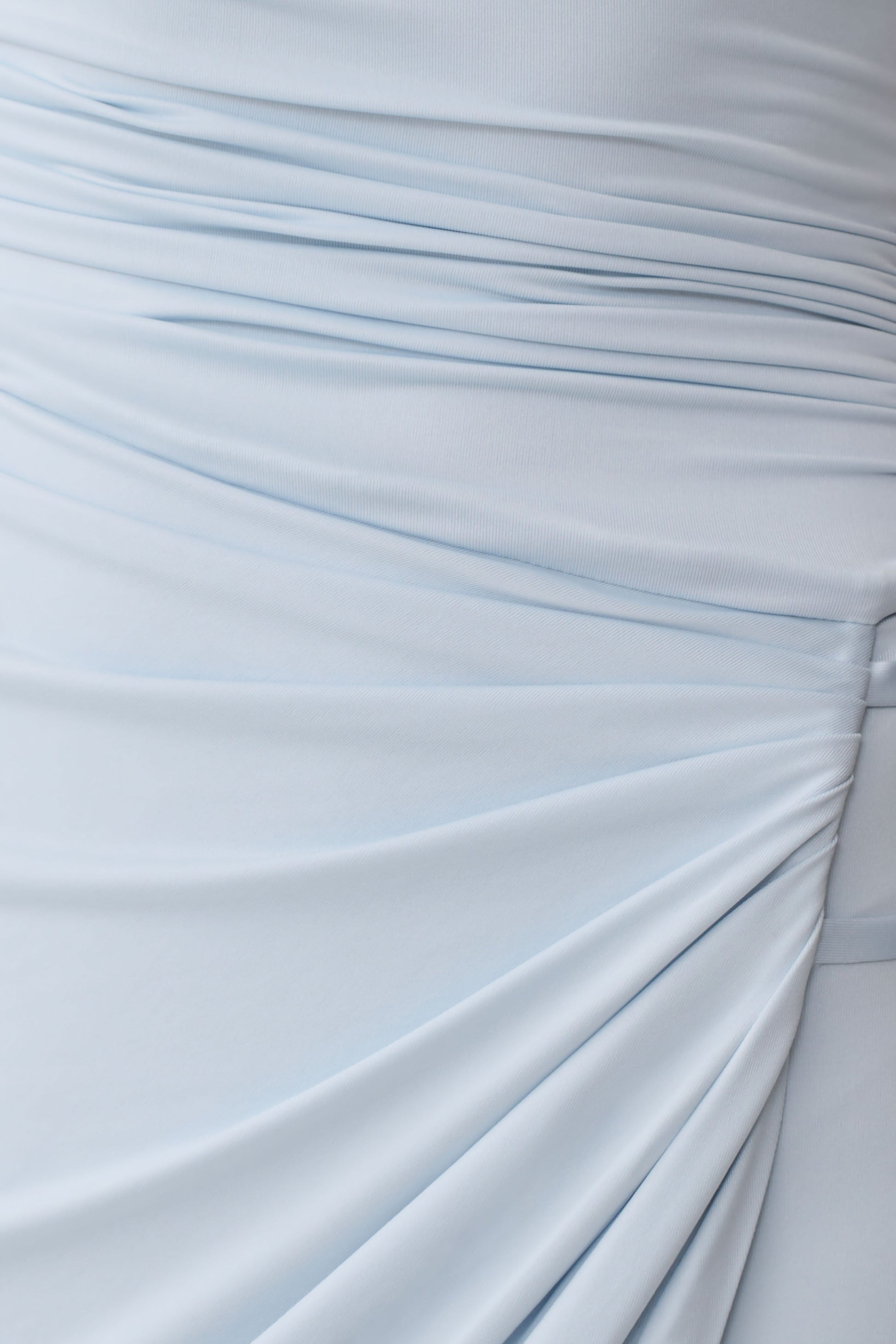 Alyn Off Shoulder Draped Maxi Dress - Pale Blue #6