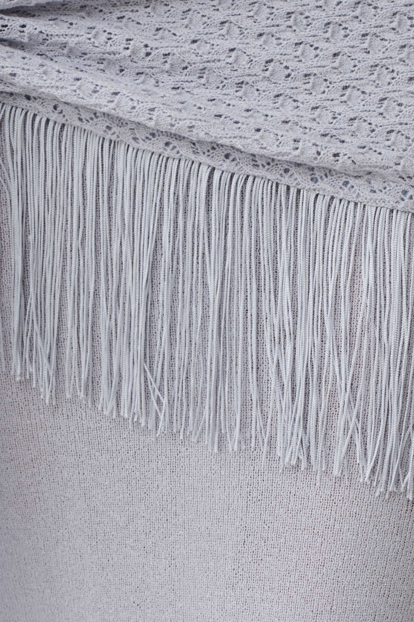 Jaytee Knit Maxi Skirt With Fringe Tie - Sky Blue