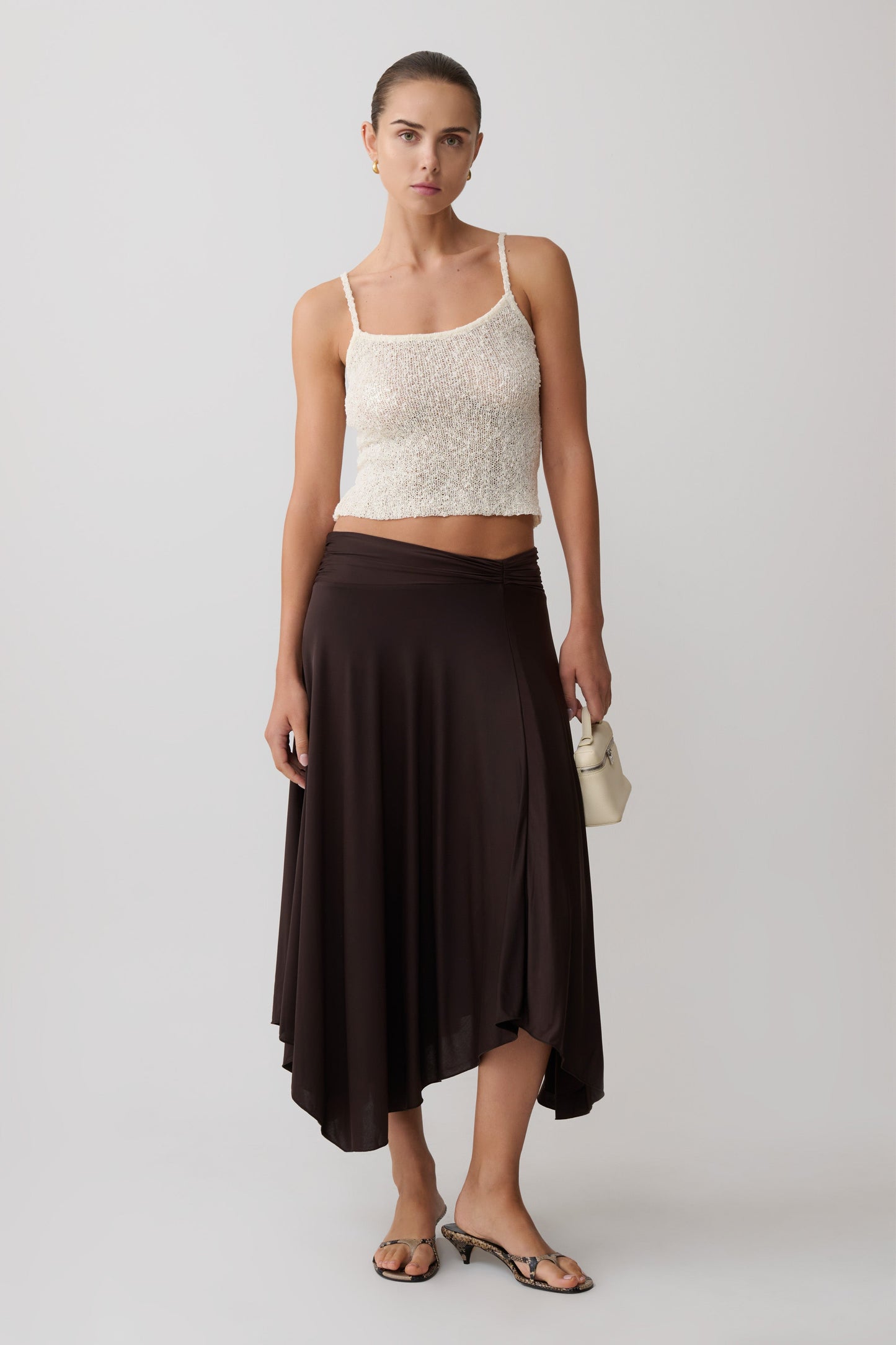 Mattais Boucle Knit Top - Ivory