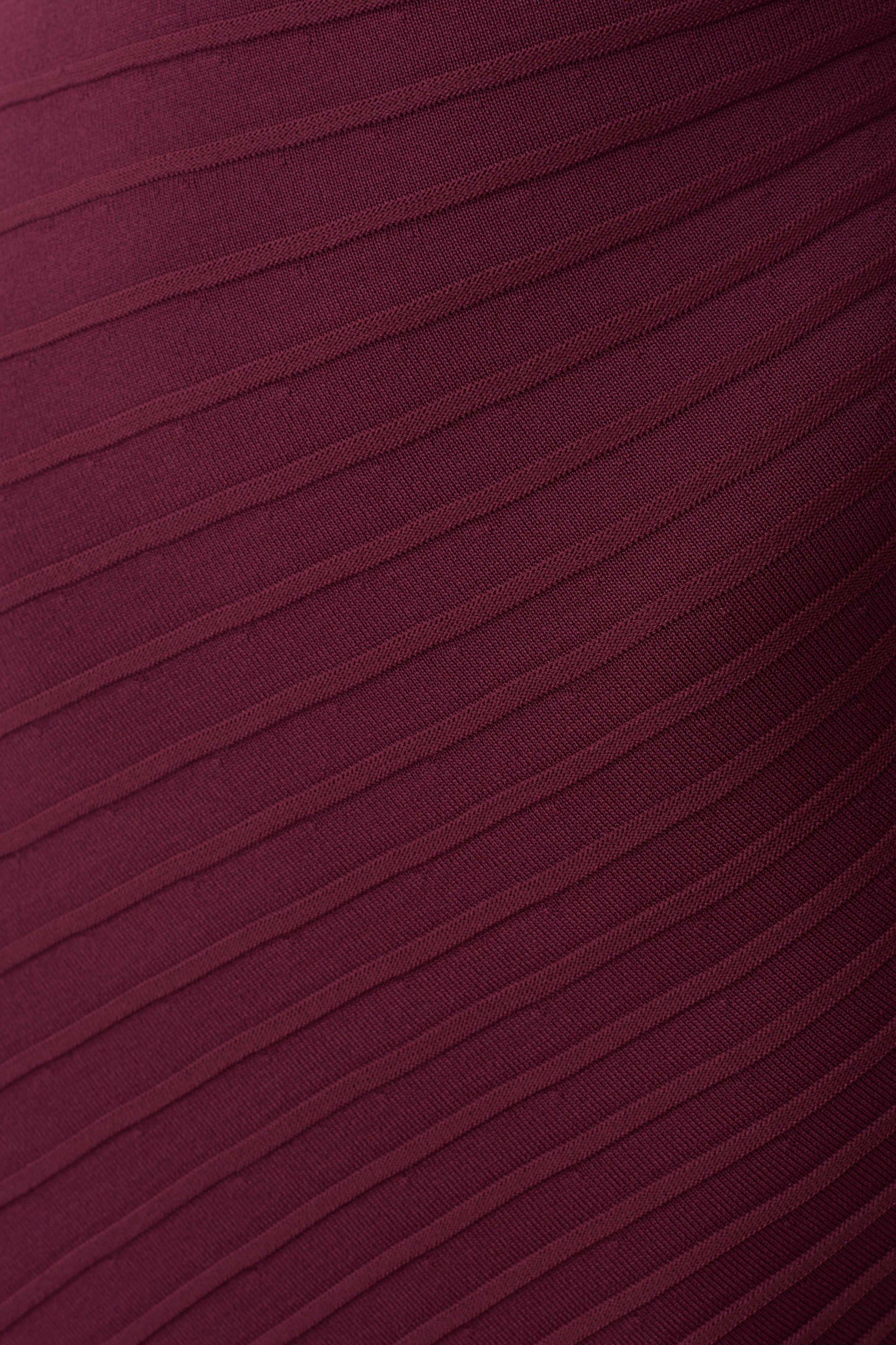 Milasandra Pleated Knit Dress - Plum #12