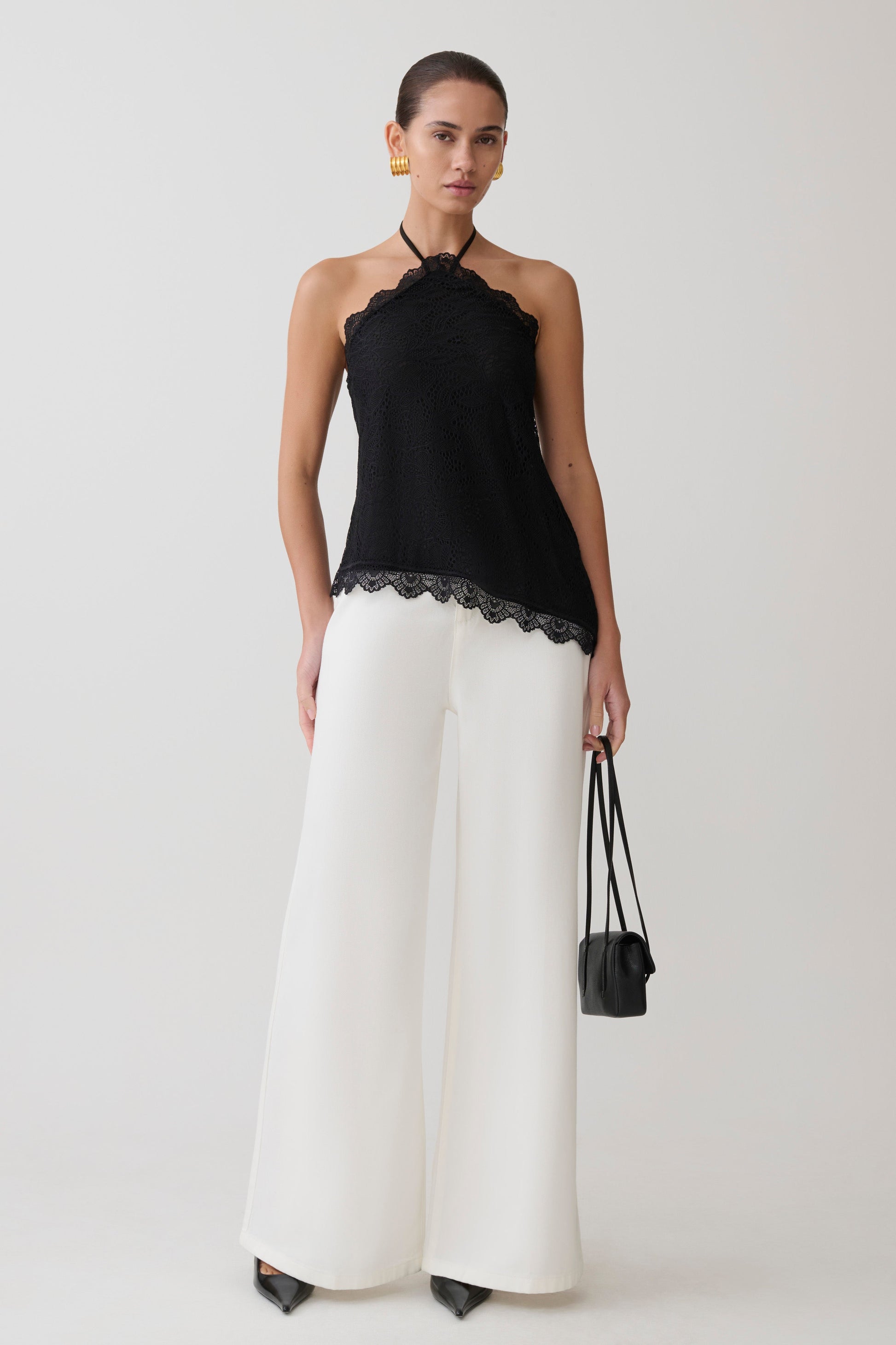 Shae Wide Leg Denim Jeans - White #9