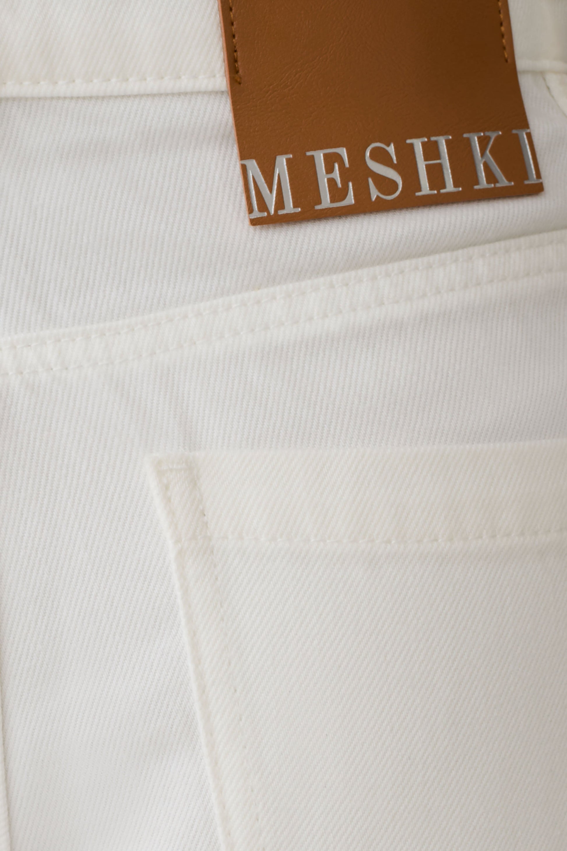 Shae Wide Leg Denim Jeans - White #8